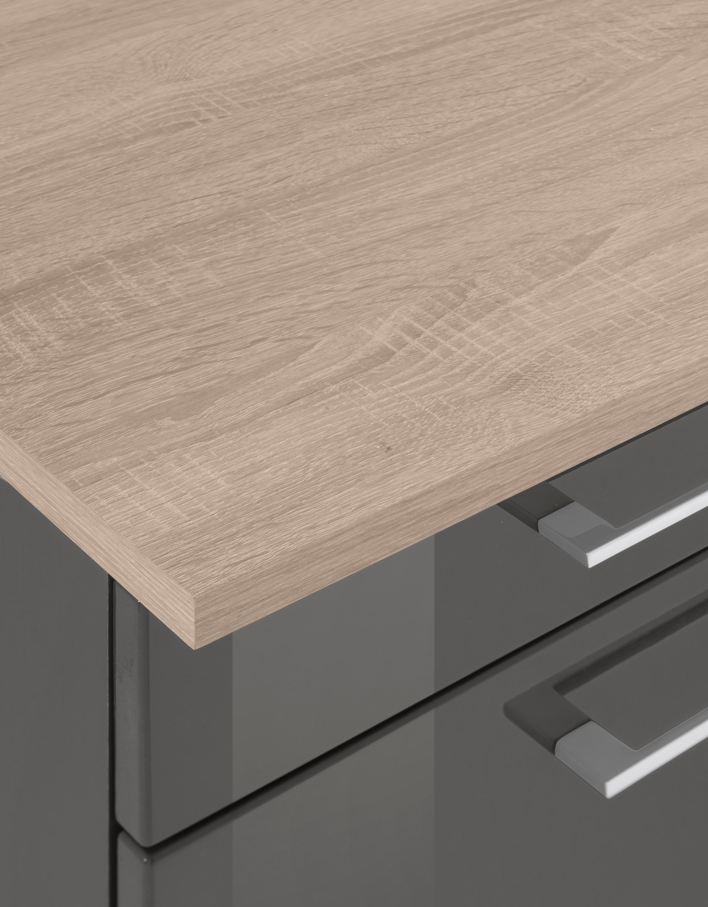 KOCHSTATION Küchenzeile »KS-Utah« mit E-Geräten und großer Kühl- Gefrierkombination, Breite 360 cm