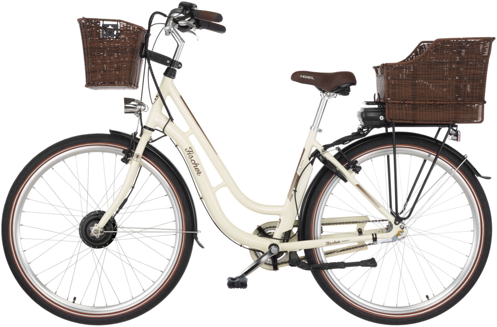 FISCHER Fahrrad E-Bike »CITA ER 1804 418 48«, 3 Gang, Shimano, Nexus, Frontmotor 250 W, (Schloss), Pedelec, Elektrofahrrad für Damen u. Herren