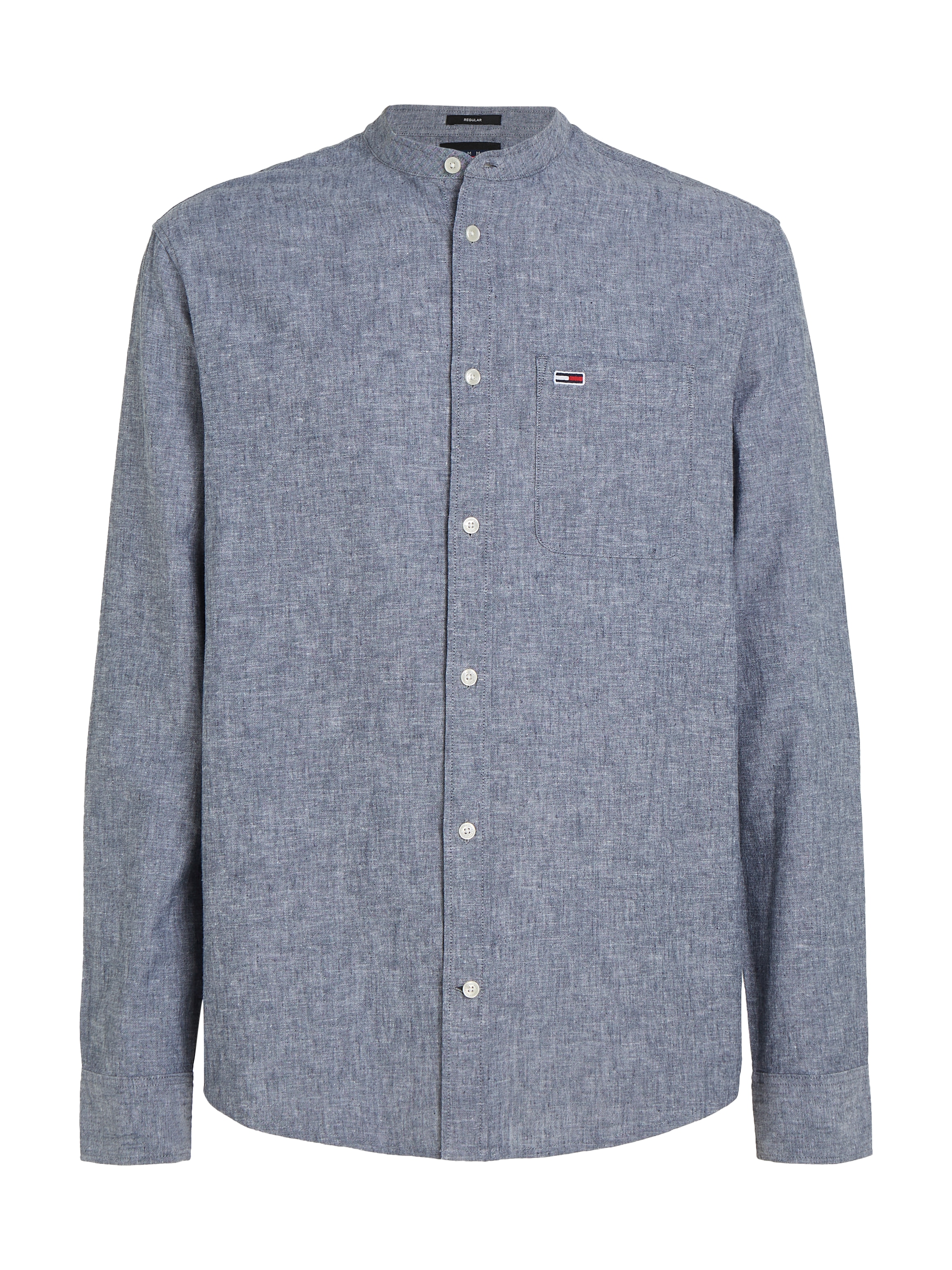 Tommy Jeans Langarmhemd »TJM REG MAO LINEN BLEND SHIRT«, in melierter Optik