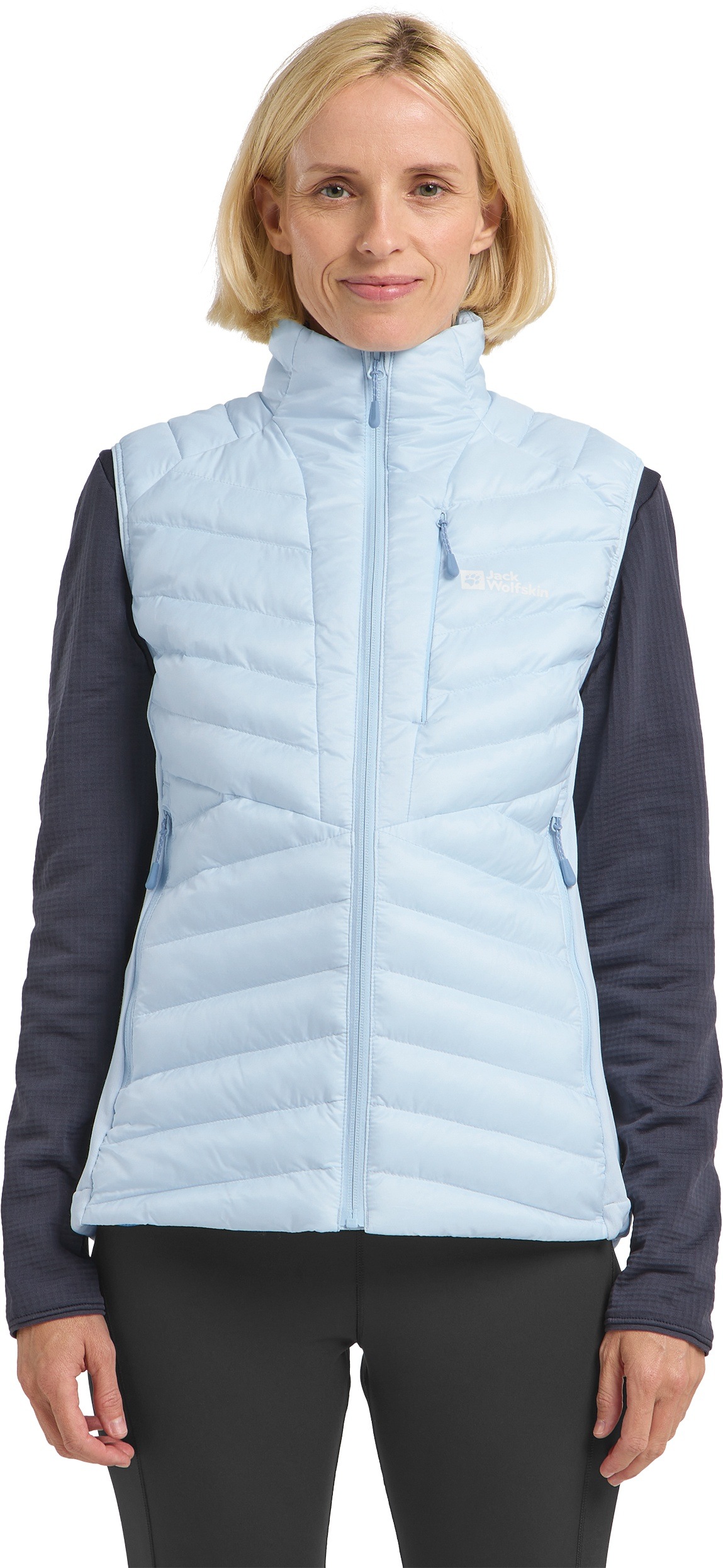 JACK WOLFSKIN Funktionsweste »ROUTEBURN PRO INS VEST W« ice-blue XXL (48) XXL (48) 2 Hüfttaschen, 1 Brusttasche