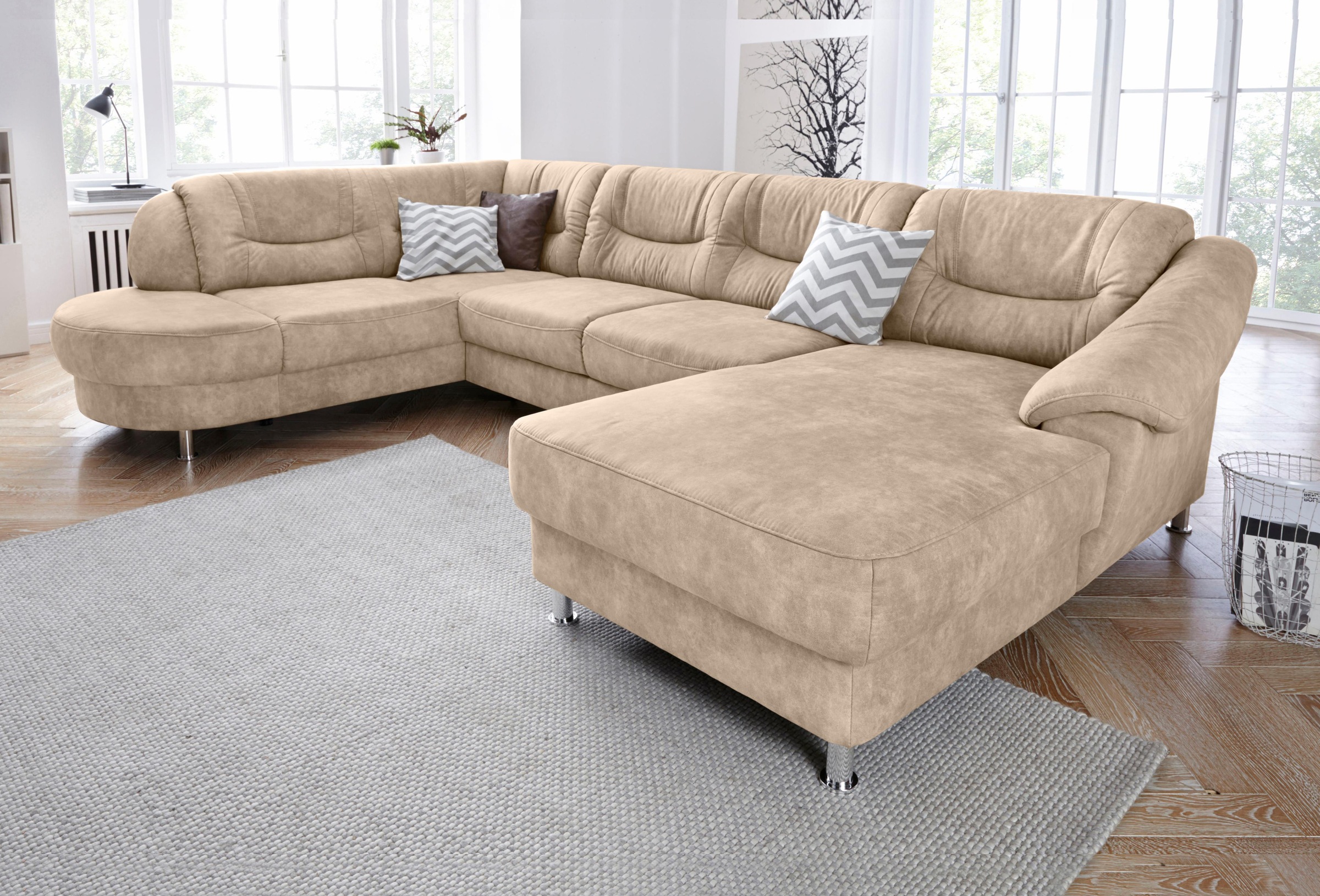 sit&more Wohnlandschaft »Salsa U-Form«, mit Federkern, wahlweise mit Bettfu günstig online kaufen