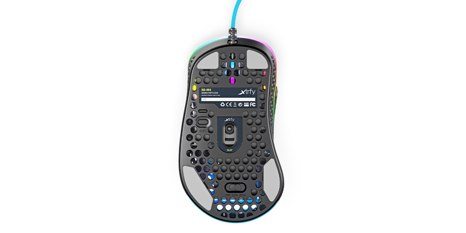 Cherry Xtrfy Gaming-Maus »M4 RGB«, kabelgebunden, ultraleichte Gaming-Maus