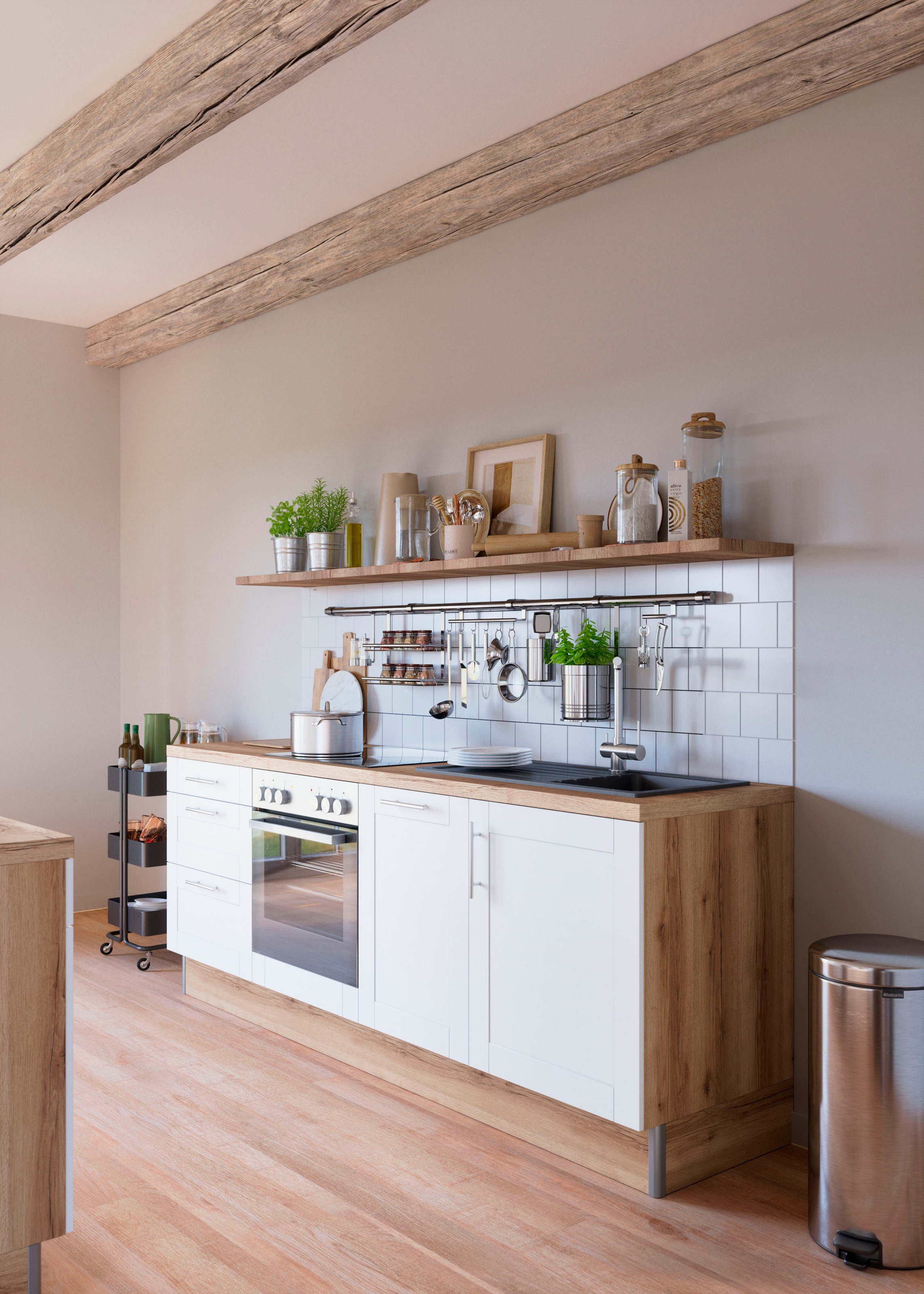 KOCHSTATION Küchenzeile »KS-Ahus« 225 cm breit,wahlweise mit E-Geräten,Soft günstig online kaufen