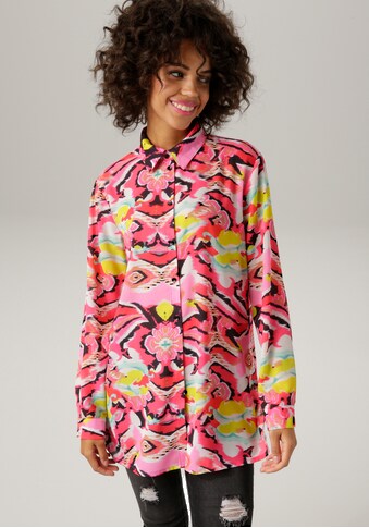 Aniston CASUAL Hemdbluse, mit farbintensivem, graphischem Druck kaufen