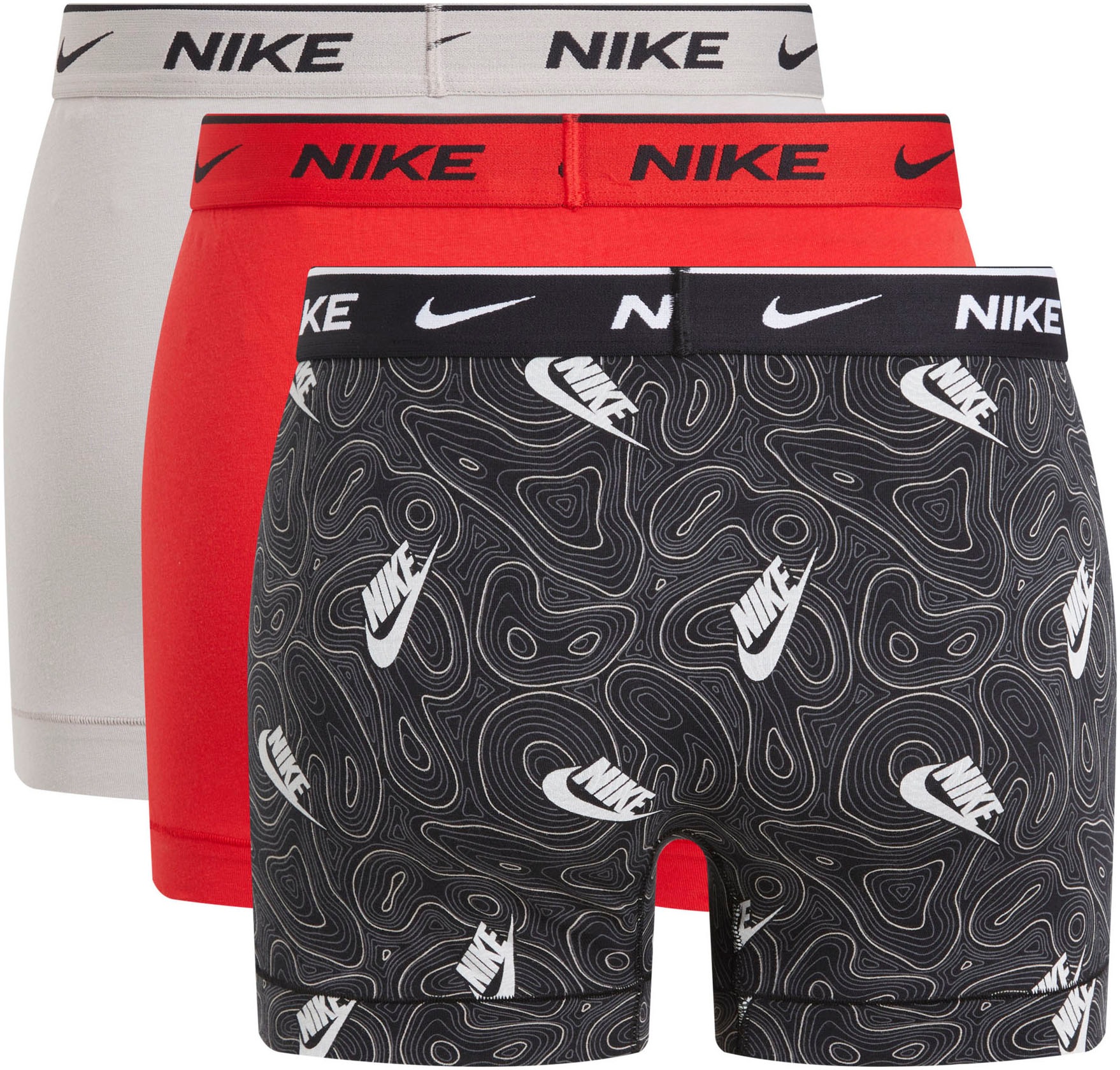 NIKE Underwear Trunk »TRUNK 3PK«, (Packung, 3 St., 3er), mit farbigem NIKE Logo-Elastikbund