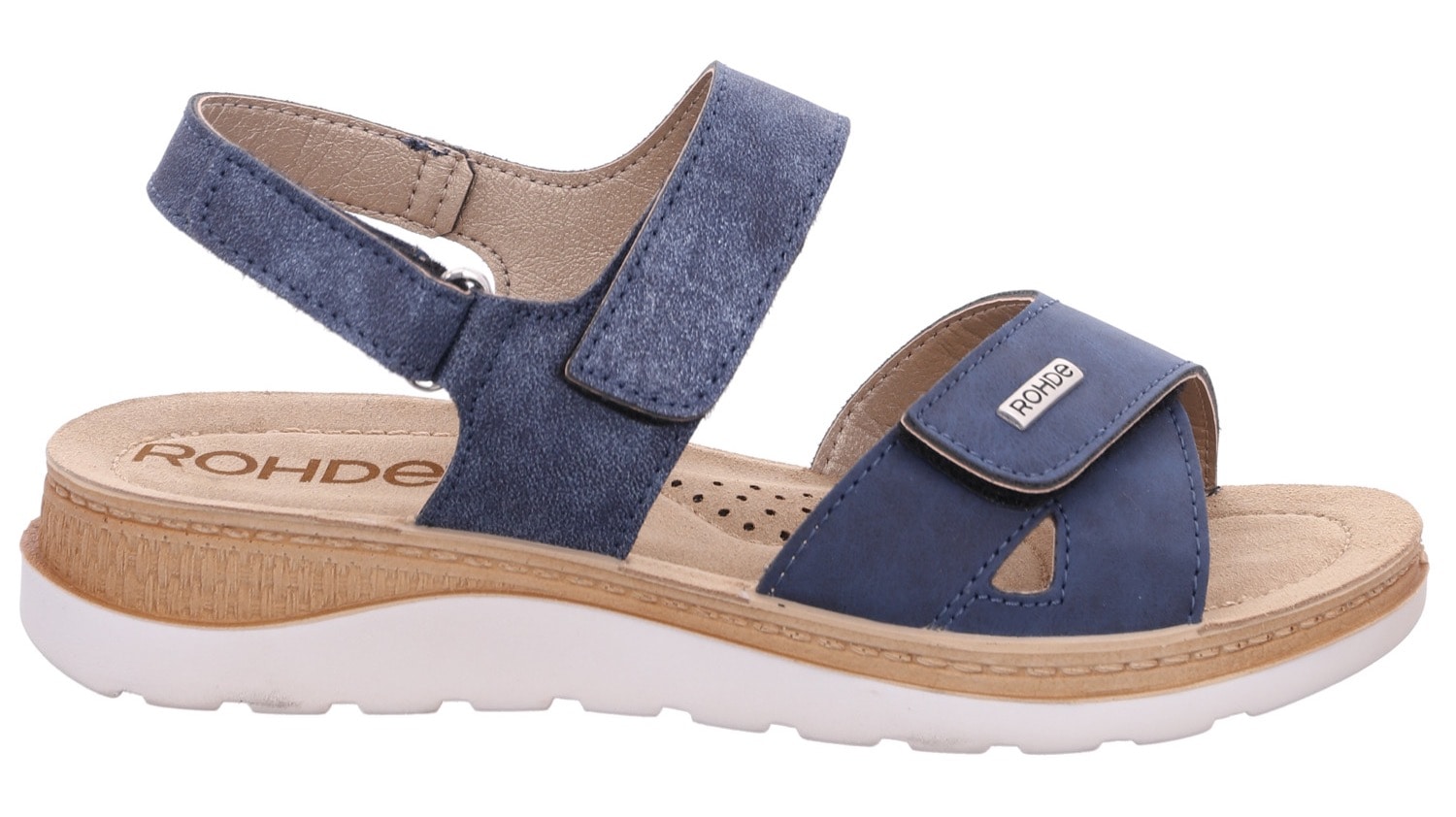 Rohde Riemchensandale »BAVIERA«, Sommerschuh, Klettschuh, Keilabsatz, Sandale mit Softfußbett