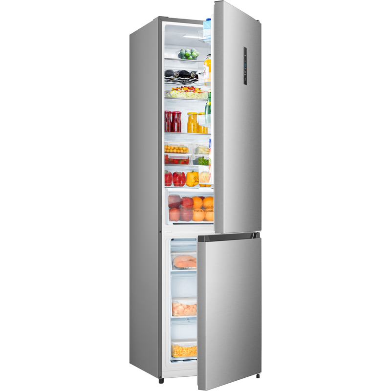 HANSEATIC Kühl-/Gefrierkombination »HKGKB20060ANFI« 201, 7 cm hoch 59, 5 cm breit silberfarben Supergefrierfunktion