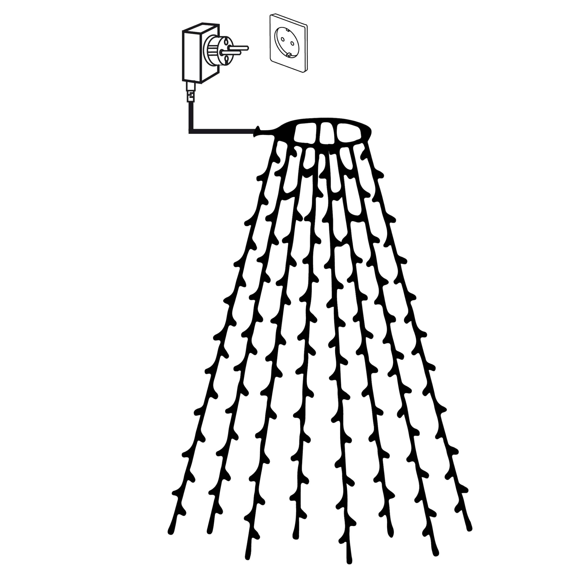 EGLO LED-Lichterkette »SERIE LED - Weihnachtsdeko - Beleuchtung - Winterdeko« 160 Stk.-flammig Beleuchtung für innen und außen, buntes Lichternetz mit Kabel, 2 m