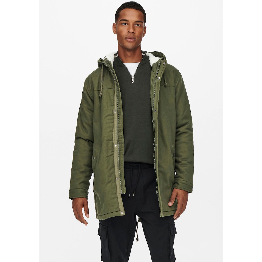 ONLY & SONS Parka »ALEX TEDDY PARKA«, mit Kapuze