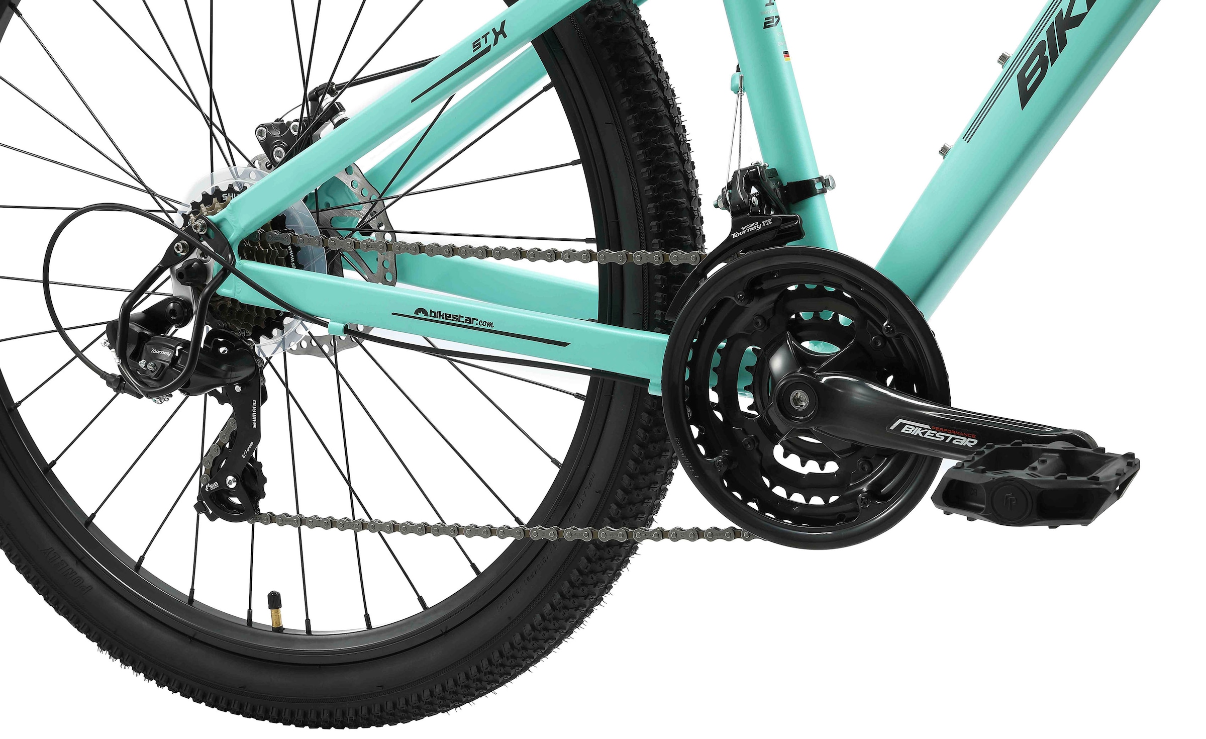 Bikestar Mountainbike 21 Gang Shimano RD-TY300 Schaltwerk Kettenschaltung für Damen und Herren, Kettenschaltung