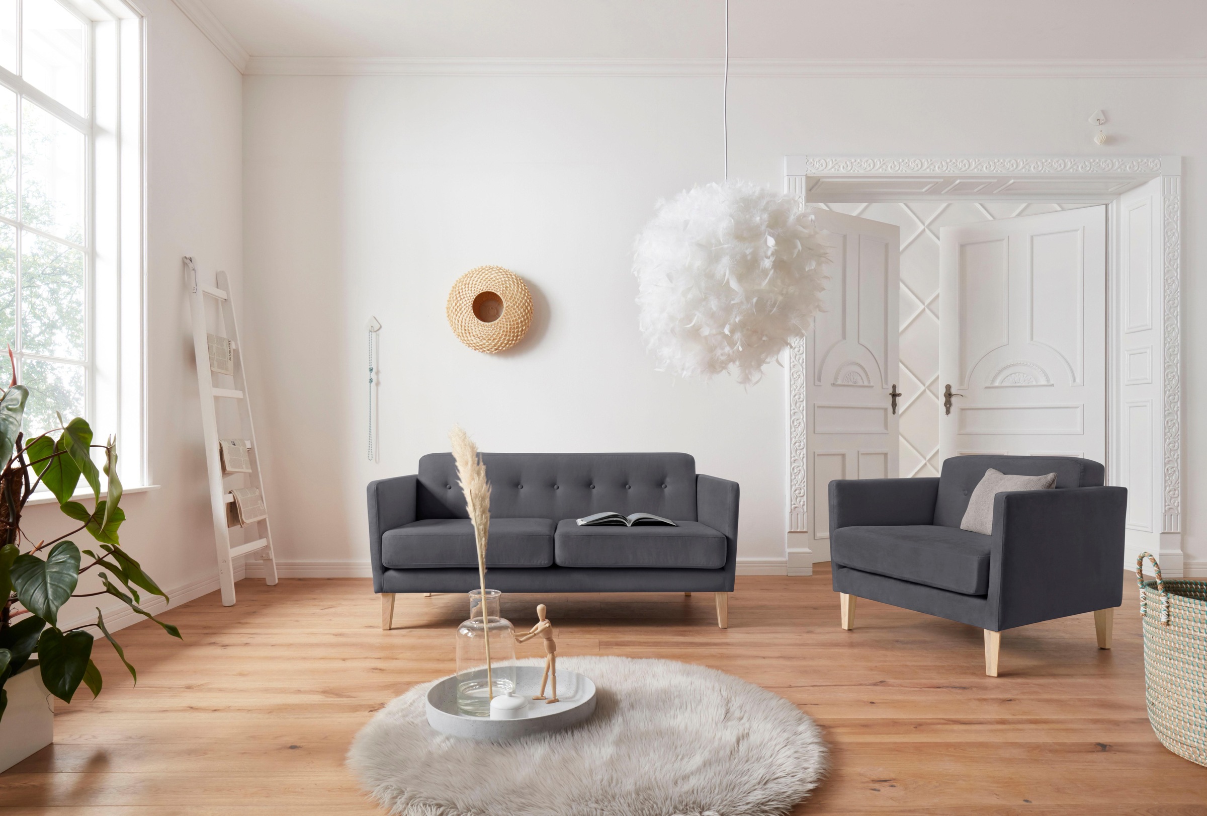 andas Sessel »Raadal«, in skandinavischer Optik, mit Knopfheftung, Design by Morten Georgsen