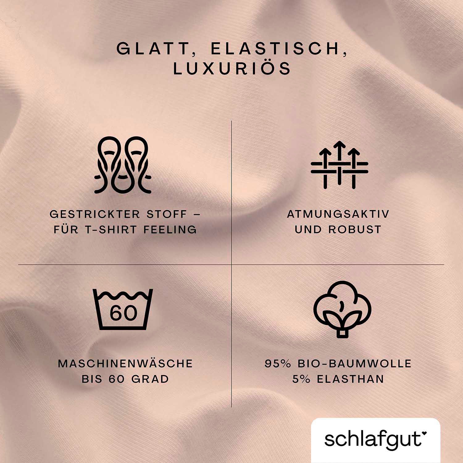 Schlafgut Spannbettlaken »Premium«, Zero Waste Verpackung, PREMIUM Qualität