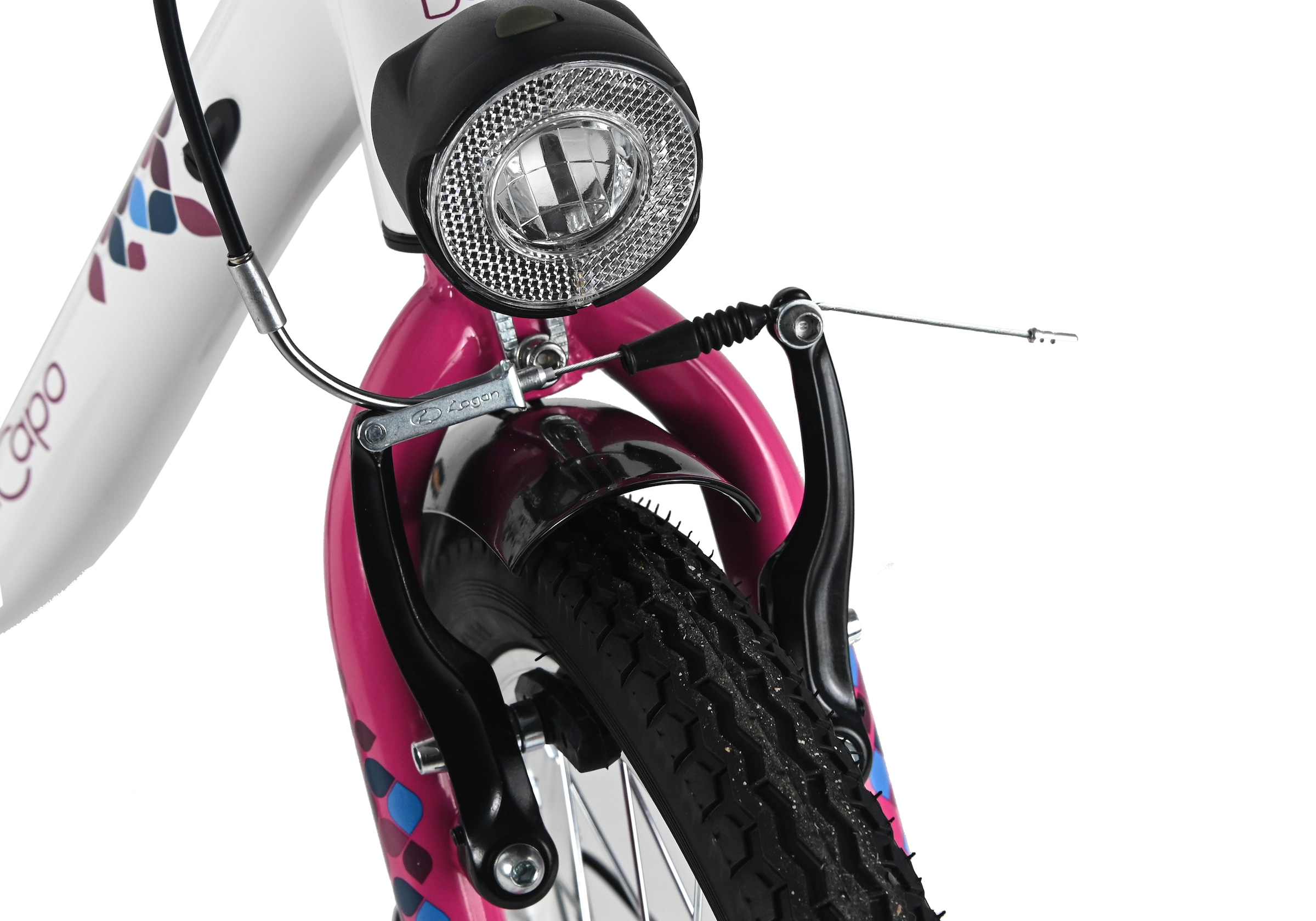 Dacapo Kinderfahrrad »20" Cindy Weiß 1 Gang RH 27 cm mit Beleuchtung - Ab 6 Jahre« 1 Gang ohne Schaltung