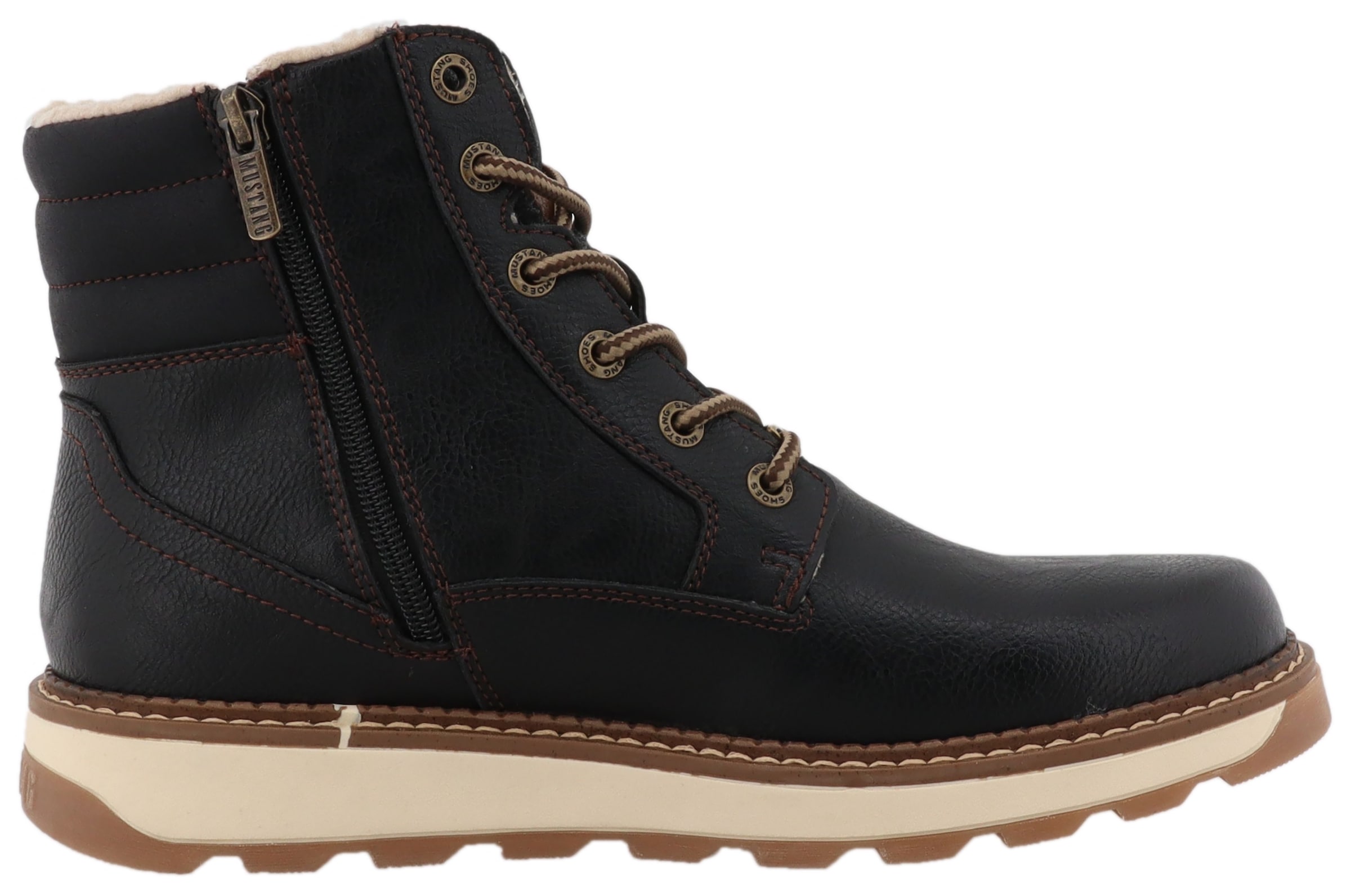 Mustang Shoes Winterstiefelette »Elio«  Schnürstiefel, Winterstiefel mit Warmfutter