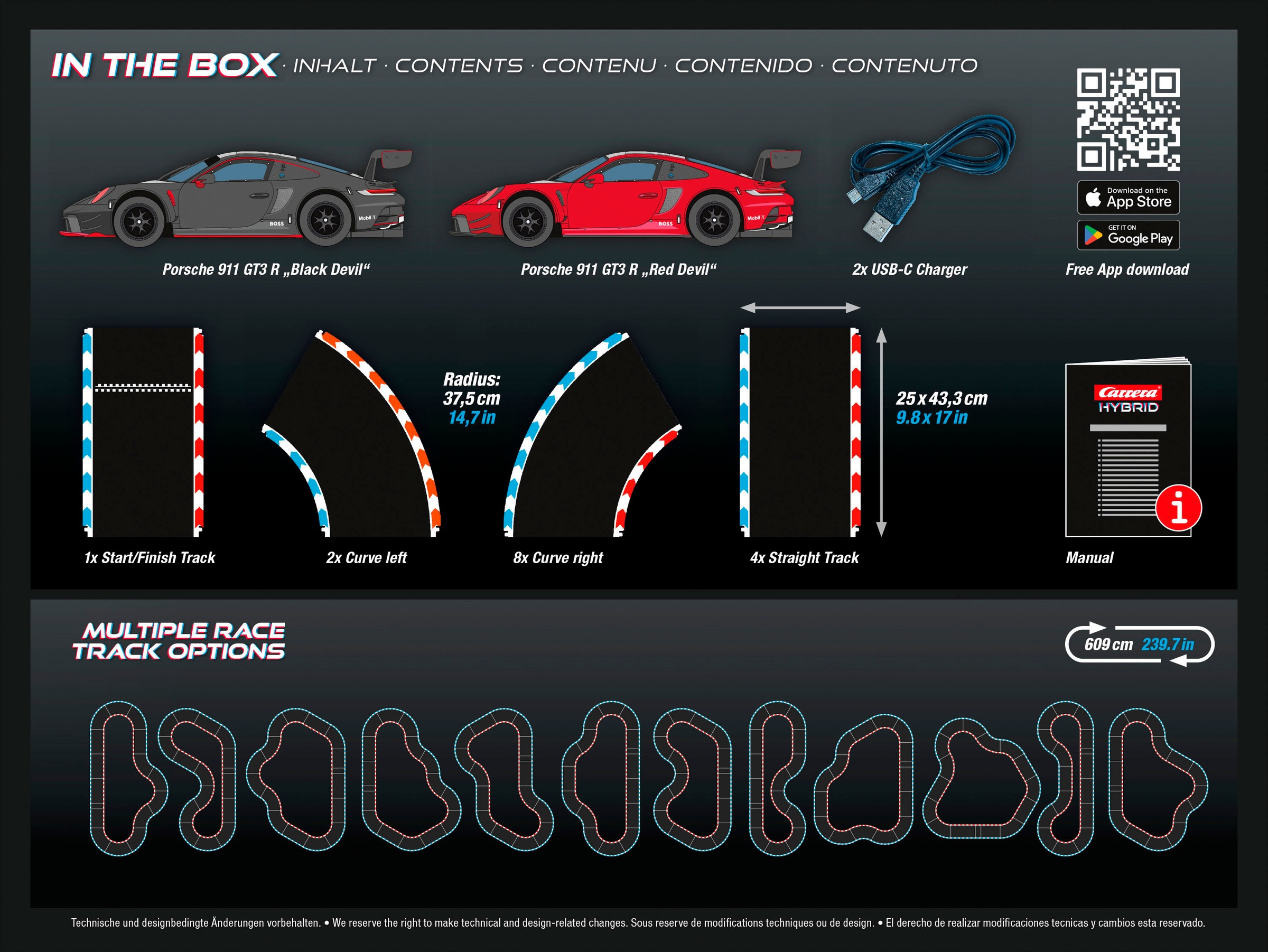 Carrera® Autorennbahn »Carrera Hybrid, Devil Drivers«, mit APP Steuerung