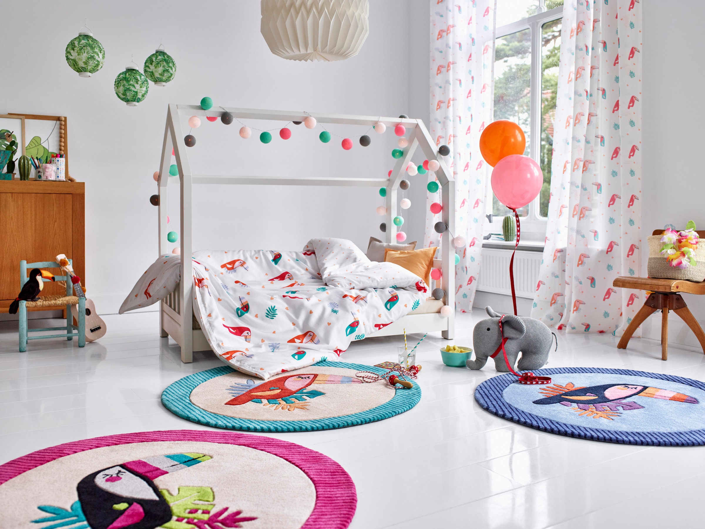 Esprit Kinderteppich »E-Toucan ESP-4373«, rund, 9 mm Höhe, besonders weich, Motiv Toucan