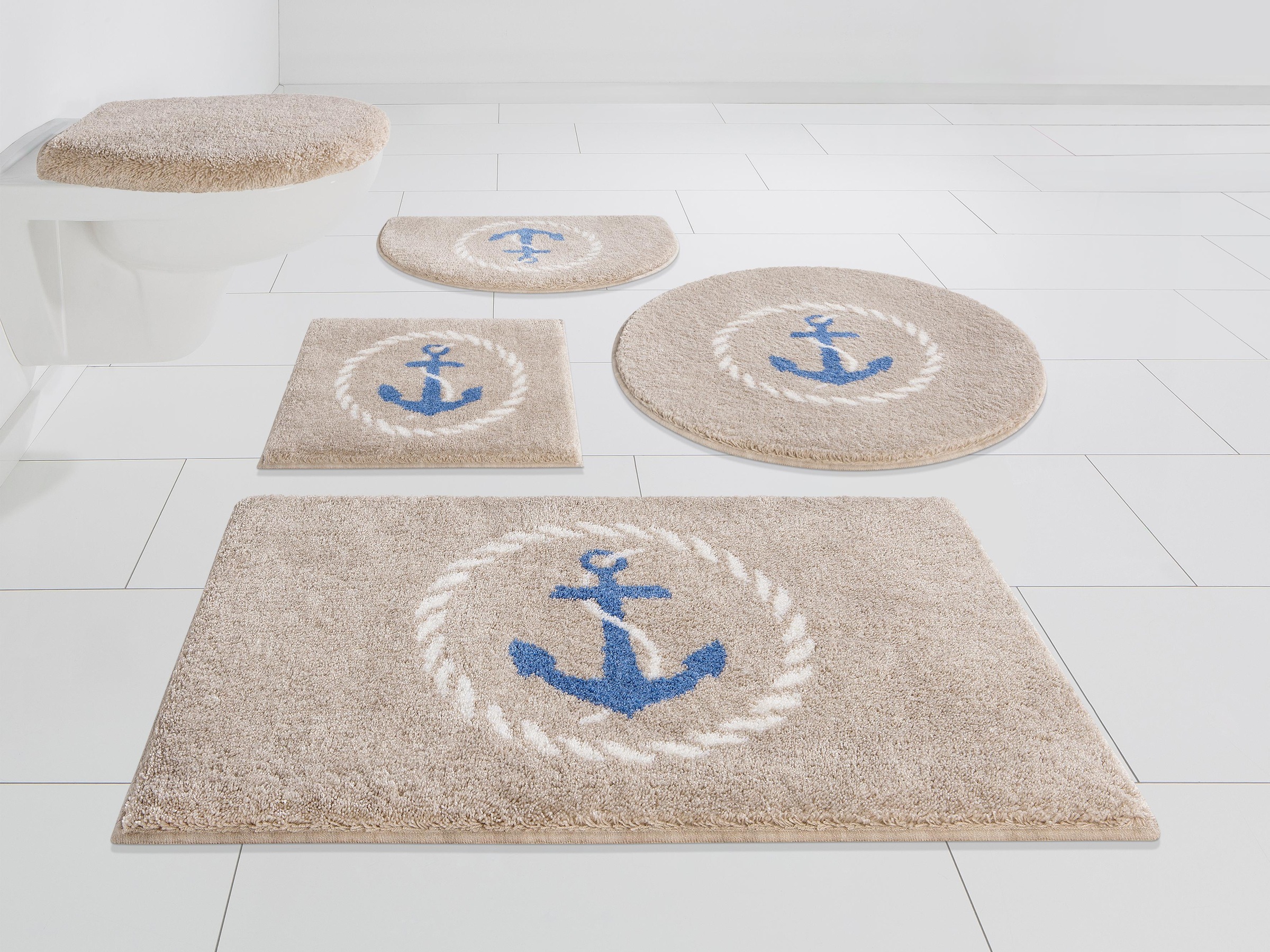 Grund Badematte »Port Louis« Höhe 20 mm rutschhemmend beschichtet fußbodenh günstig online kaufen