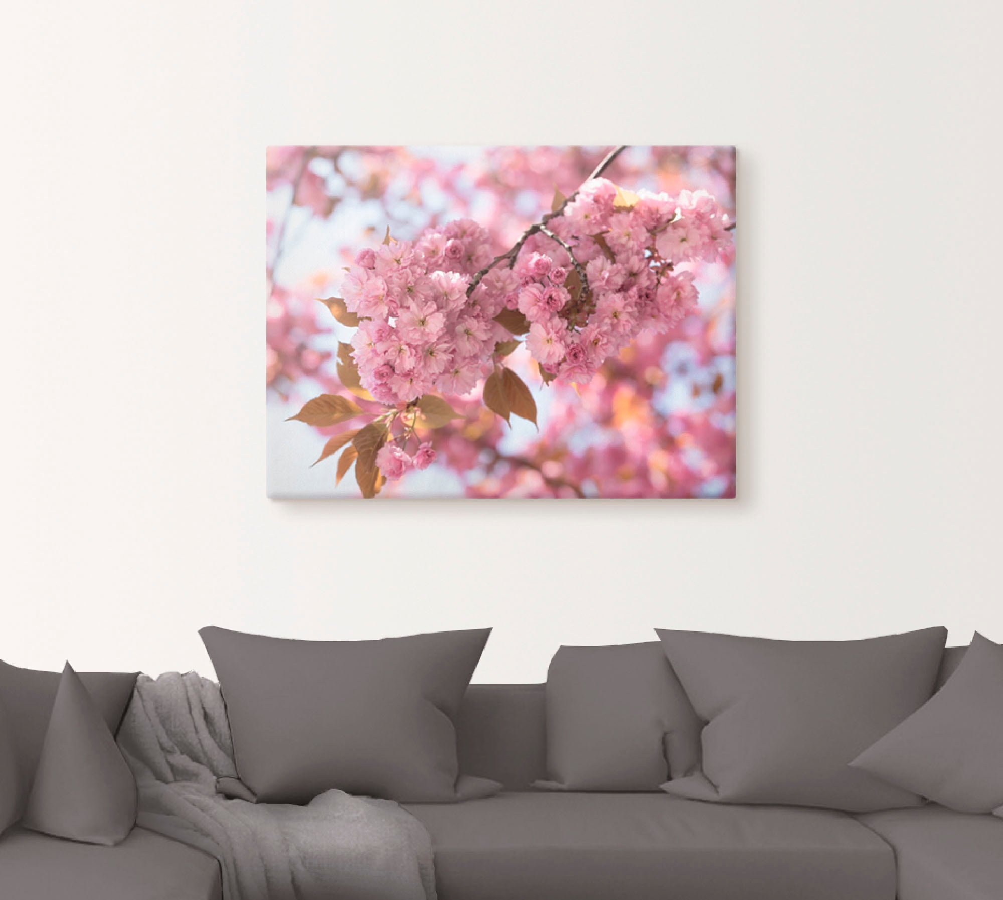 Artland Wandbild "Japanische Kirschblüte in Love I", Blumen, (1 St.), als L günstig online kaufen