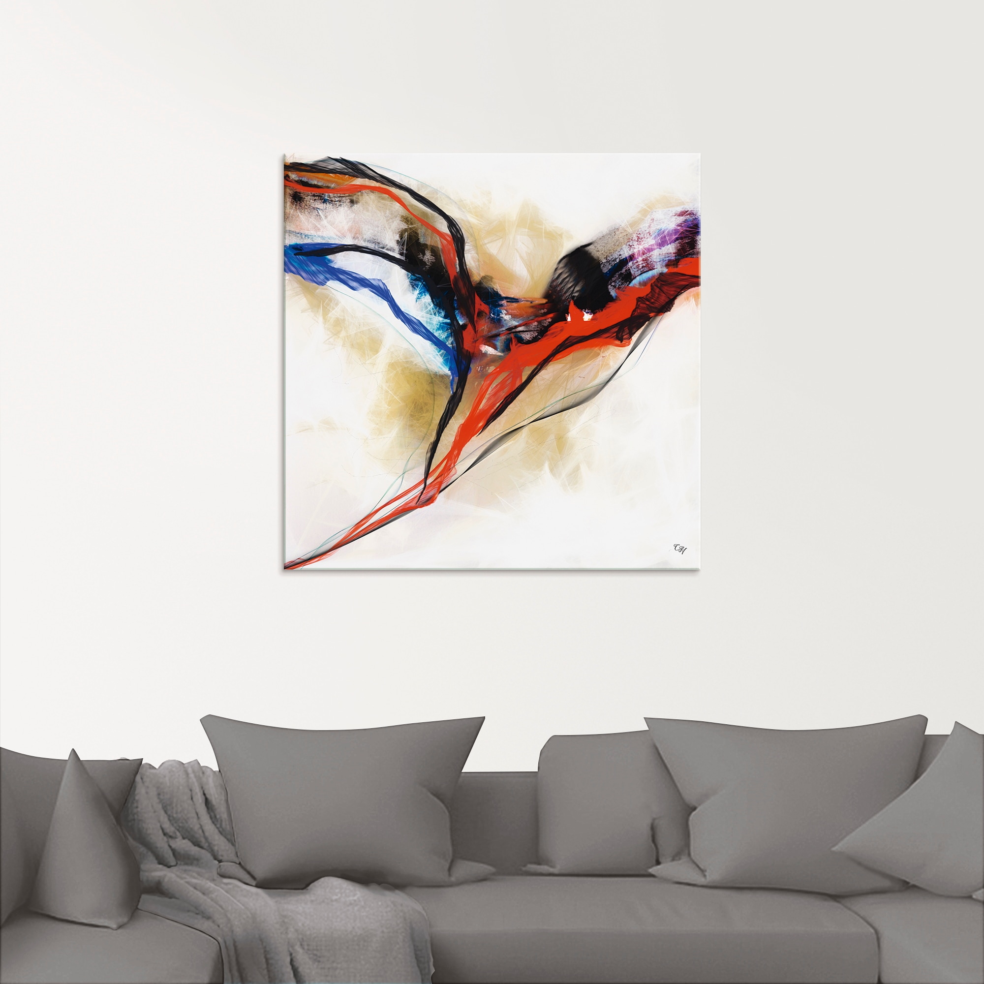 Artland Glasbild »Engel - abstrakt I«, Muster, (1 St.), in verschiedenen Größen