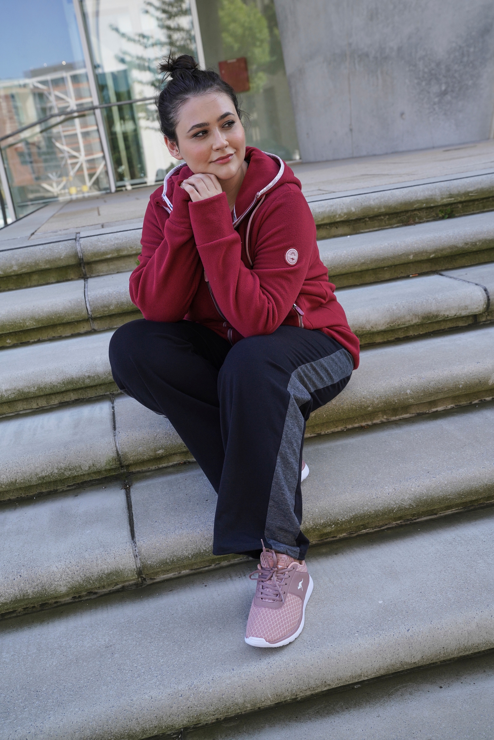 KangaROOS Fleecejacke, mit Kapuze