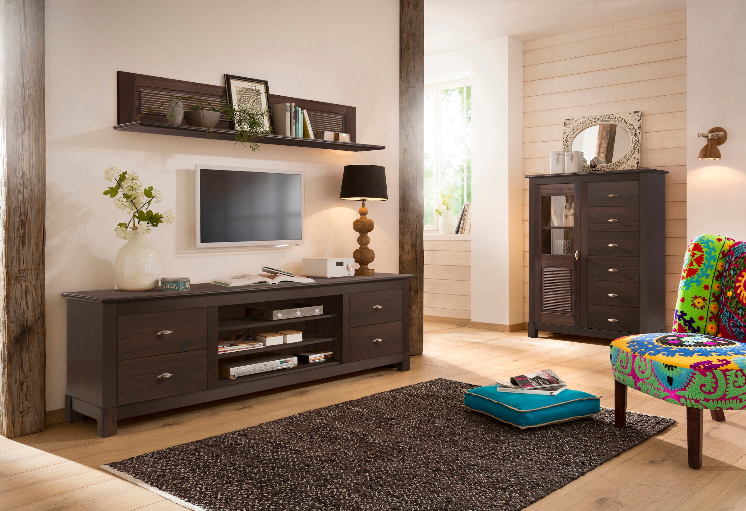 Home affaire Highboard »Rauna«, Vitrine, Breite 103 cm günstig online kaufen