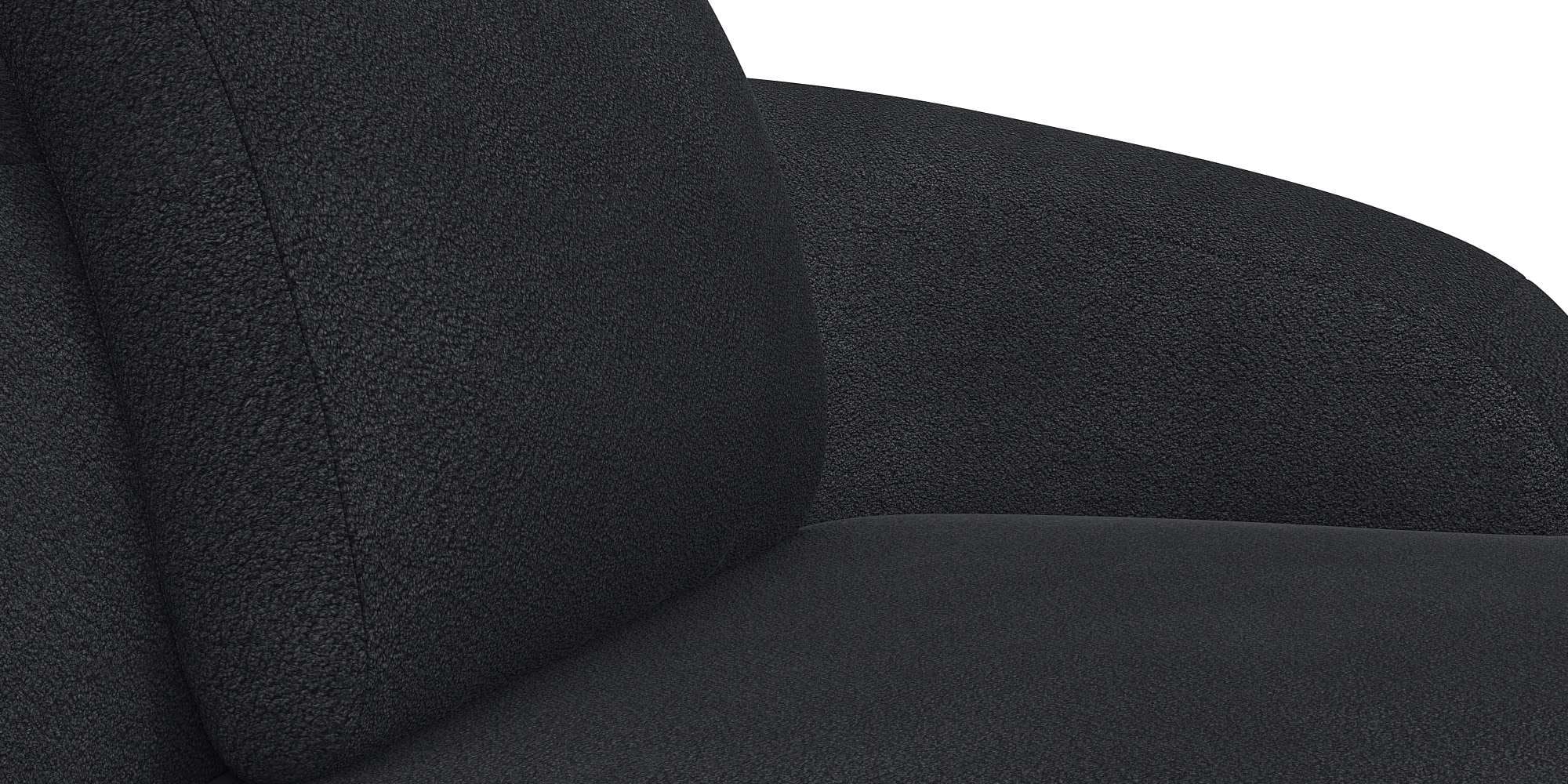 FLEXLUX Wohnlandschaft »Torino, rund, L-Form, Sofa-Ecke mit Recamiere, Longchair-Sofa«, Modernes, organisches Sofa-Design, Kaltschaum, Wellenunterfederung
