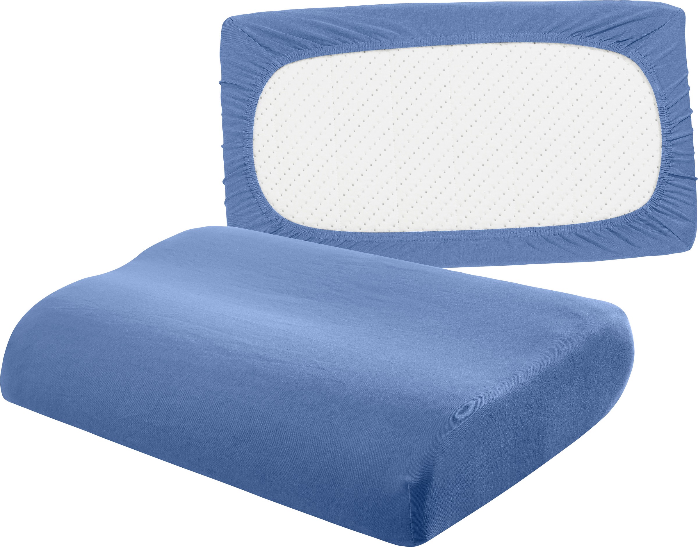 bellana Spannbettlaken "Jersey-Elasthan deluxe" für Standardmatratzen, Wass günstig online kaufen