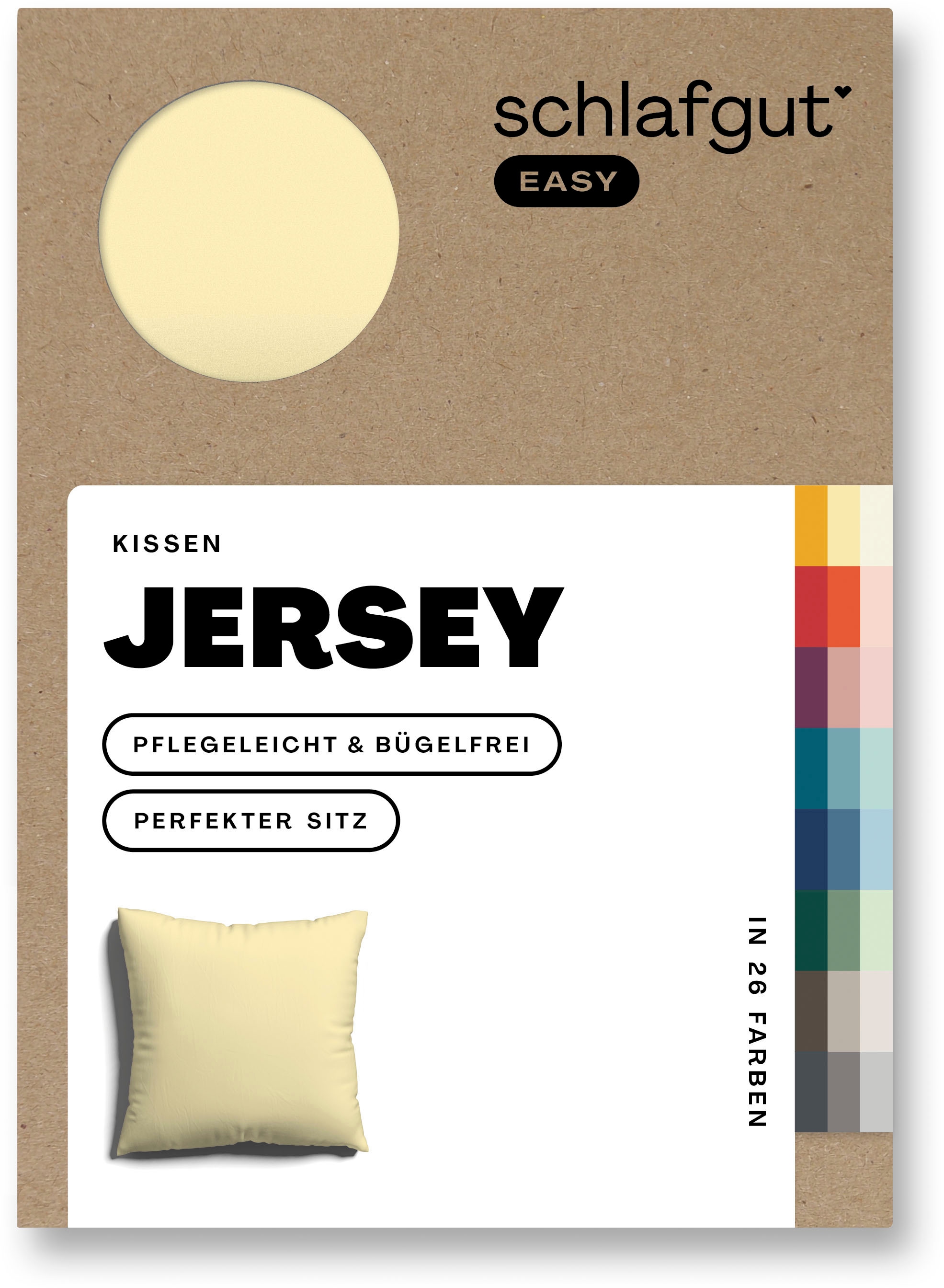 Kissenbezug »EASY Jersey«, (1 St.), Kissenhülle mit Reißverschluss, weich und...