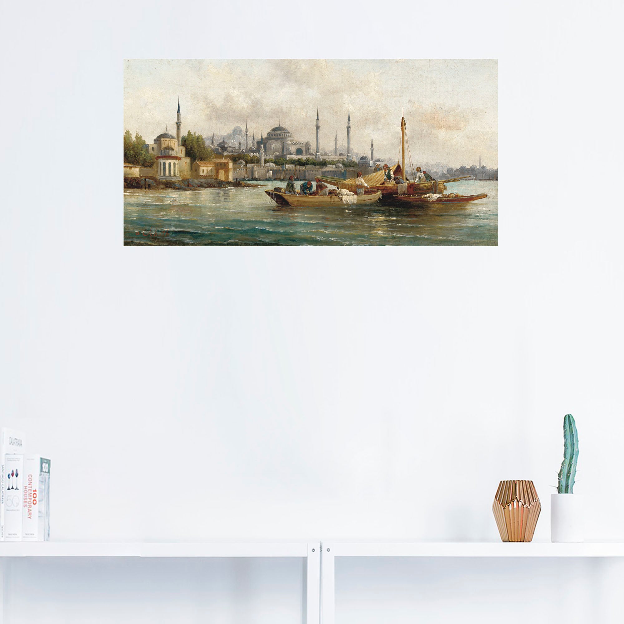 Artland Wandbild »Handelsschiffe vor Hagia Sophia«, Boote & Schiffe, (1 St.), als Leinwandbild, Poster, Wandaufkleber in verschied. Größen