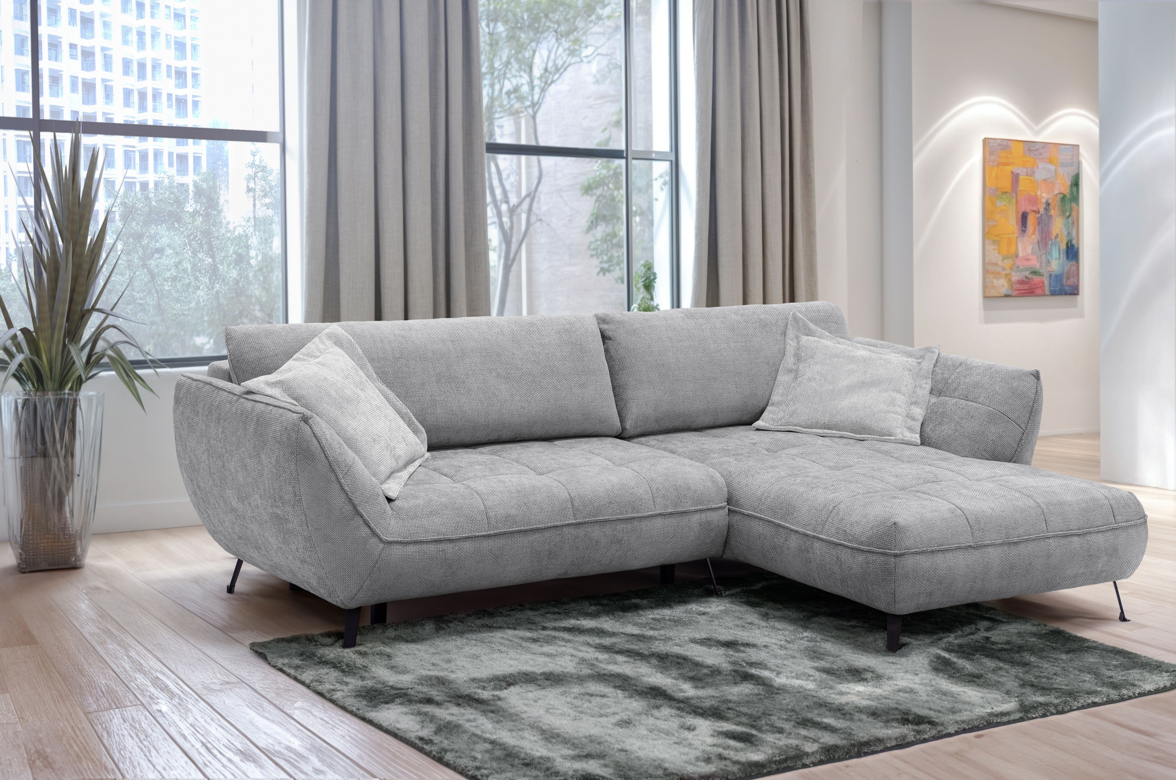 exxpo - sofa fashion Ecksofa »Samoa, bequem und modern, mit Easy-Lift-Bettf günstig online kaufen