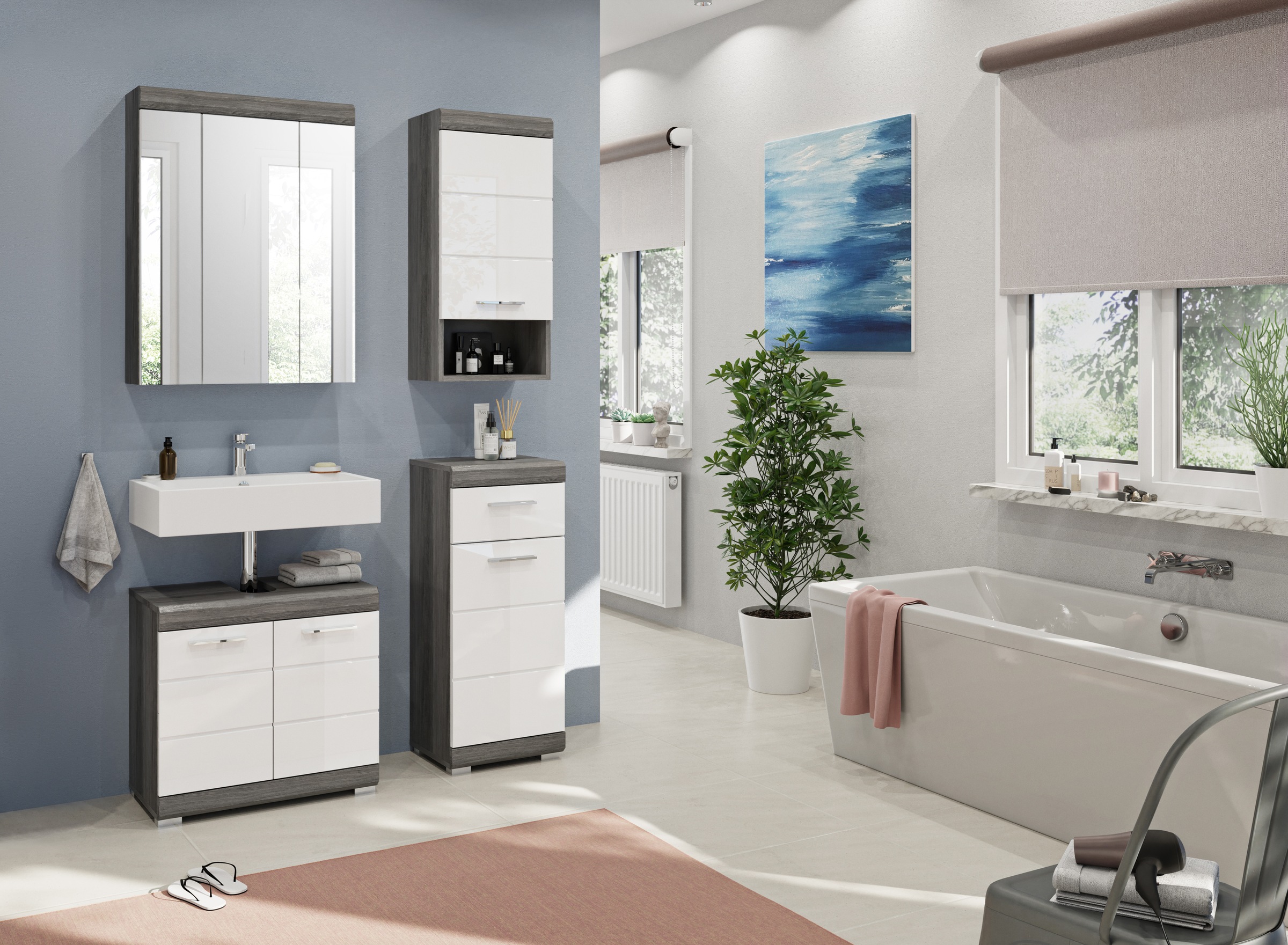 INOSIGN Badmöbel-Set »Siena, 4 teilig, bestehend aus:« Set, TOPSELLER!, 4 S günstig online kaufen
