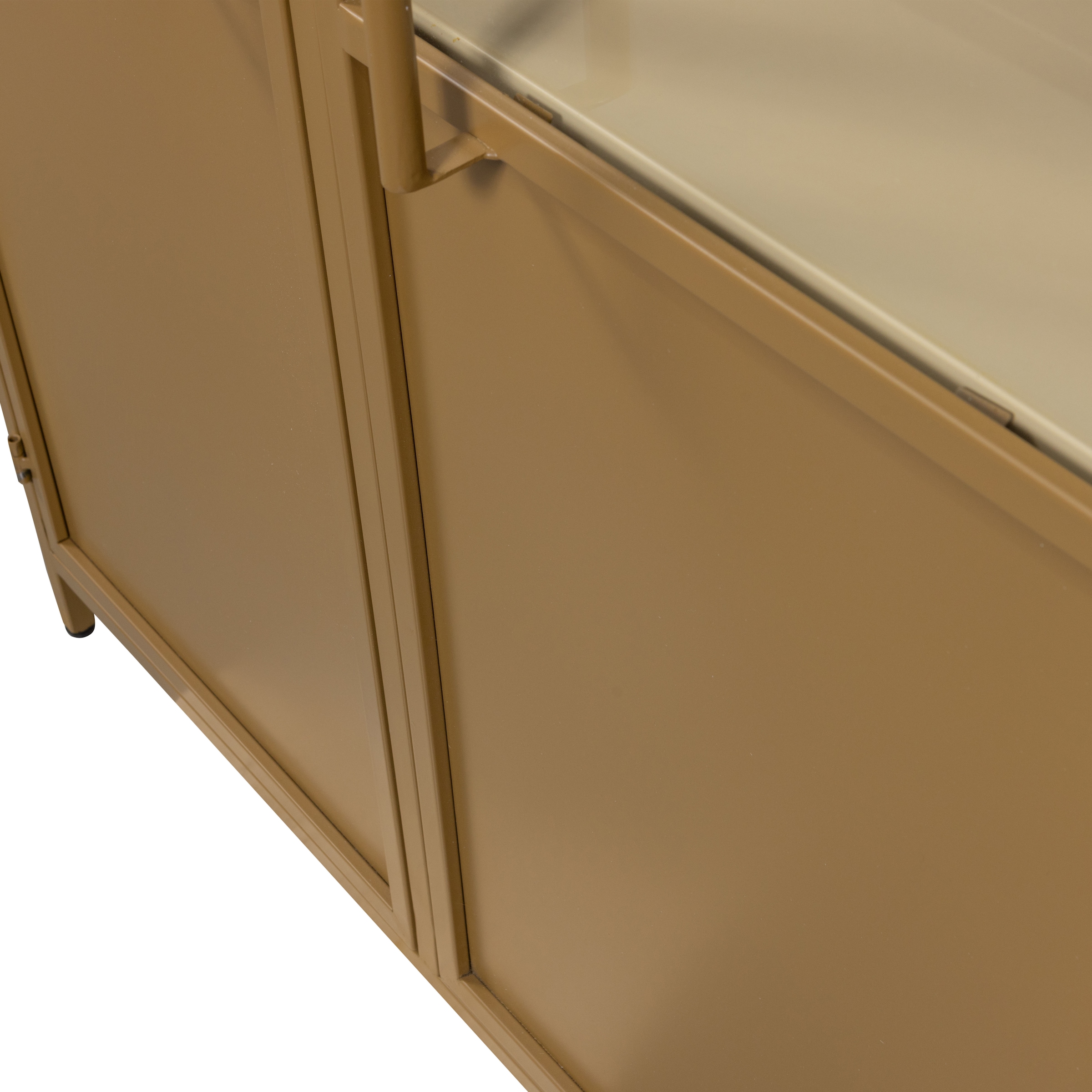 WOOOD Vitrine »WOOOD EXHIBIT XL 2-TÜRIG VITRINE SCHRANK METALL« Ausstellungsvitrine Exhibit, mattes Metall, 5 stabile Böden, modern