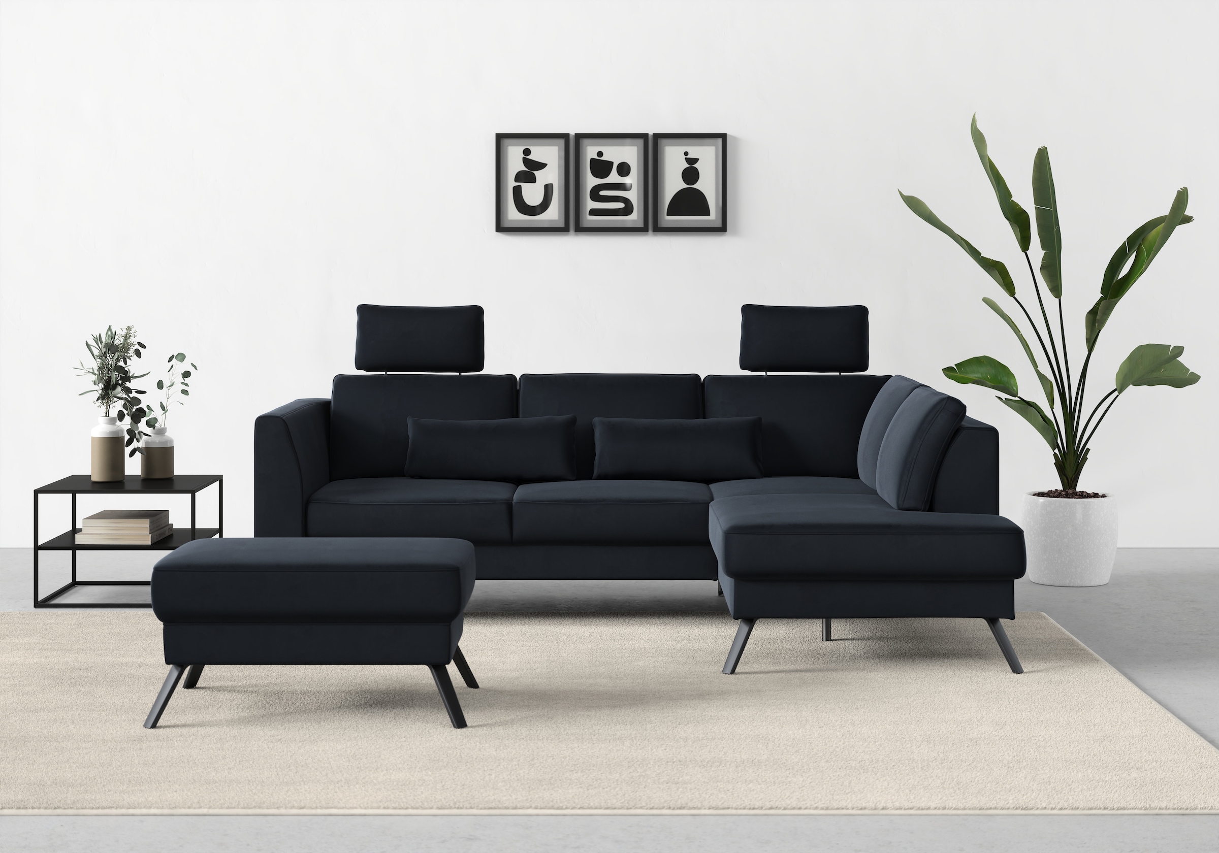 sit&more Ecksofa "Lindholm L-Form", mit Sitztiefenverstellung und Federkern günstig online kaufen