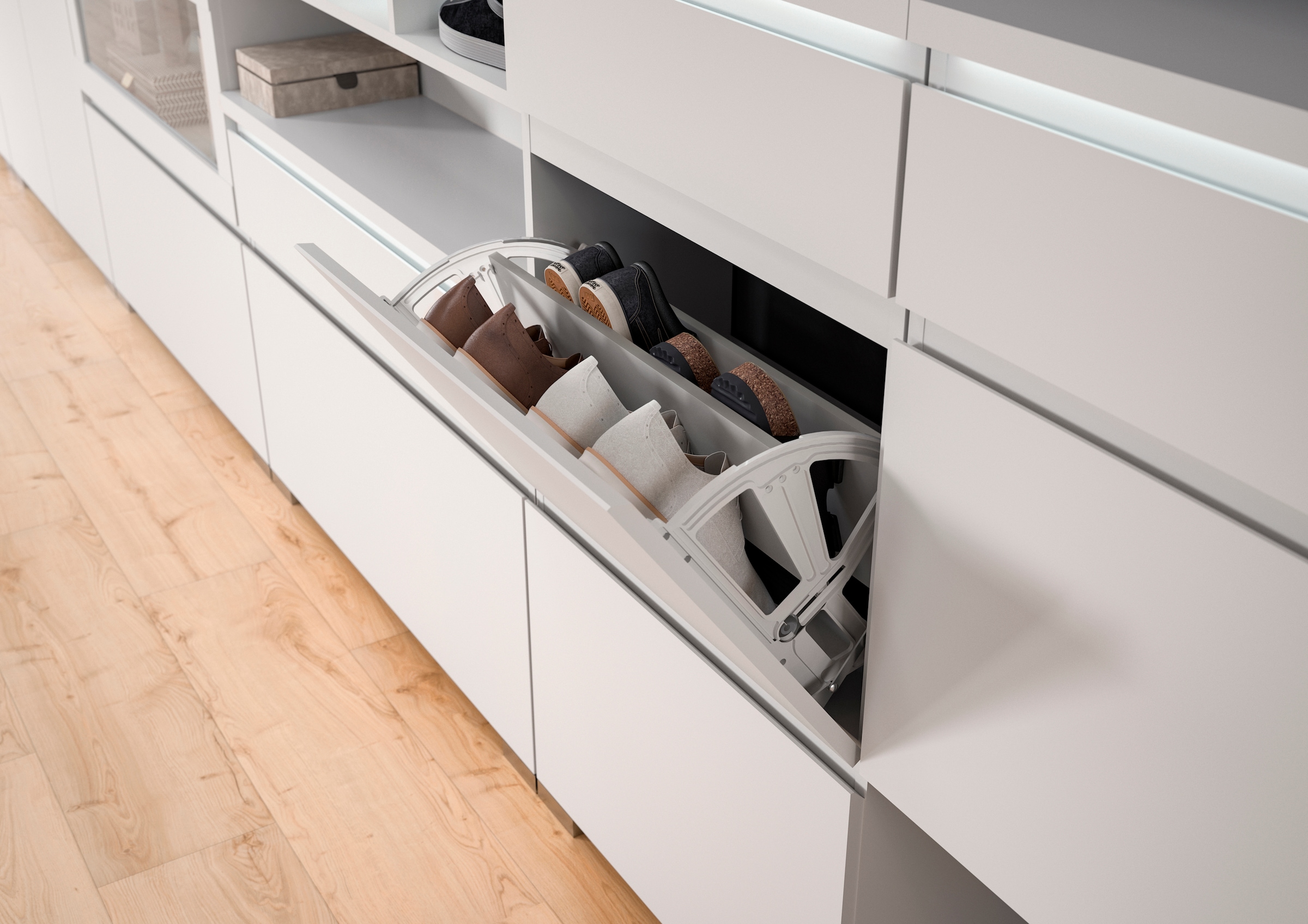 INOSIGN Schuhschrank »Skoskap, Tiefe 40 cm, 3 Türen, 10 Fächer, 8 Einlegeböden«, Platz für ca. 17 Schuhpaare, Kommode, Schuhkommode, Schuhregal