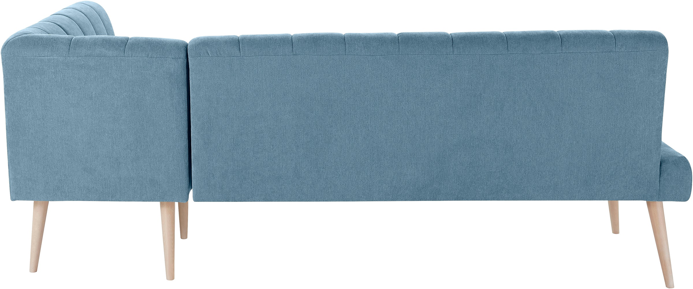 exxpo - sofa fashion Eckbank »Costa, moderne Rückensteppung, bequem und elegant, hoher Holzfuß«, hochwertig verarbeitet, Frei im Raum stellbar