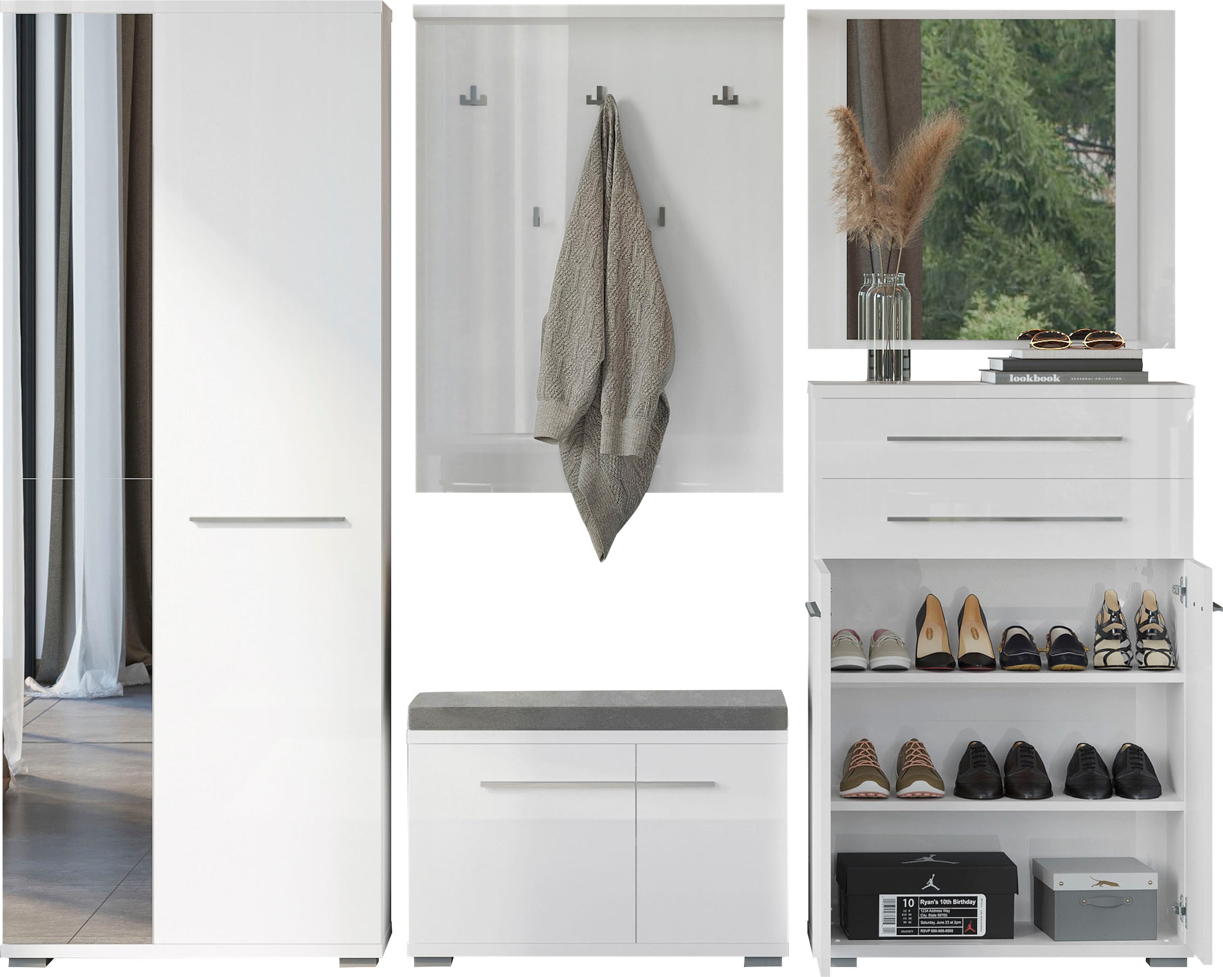 PLACES OF STYLE Garderoben-Set »Piano« Set, 5 Stk. tlg. günstig online kaufen