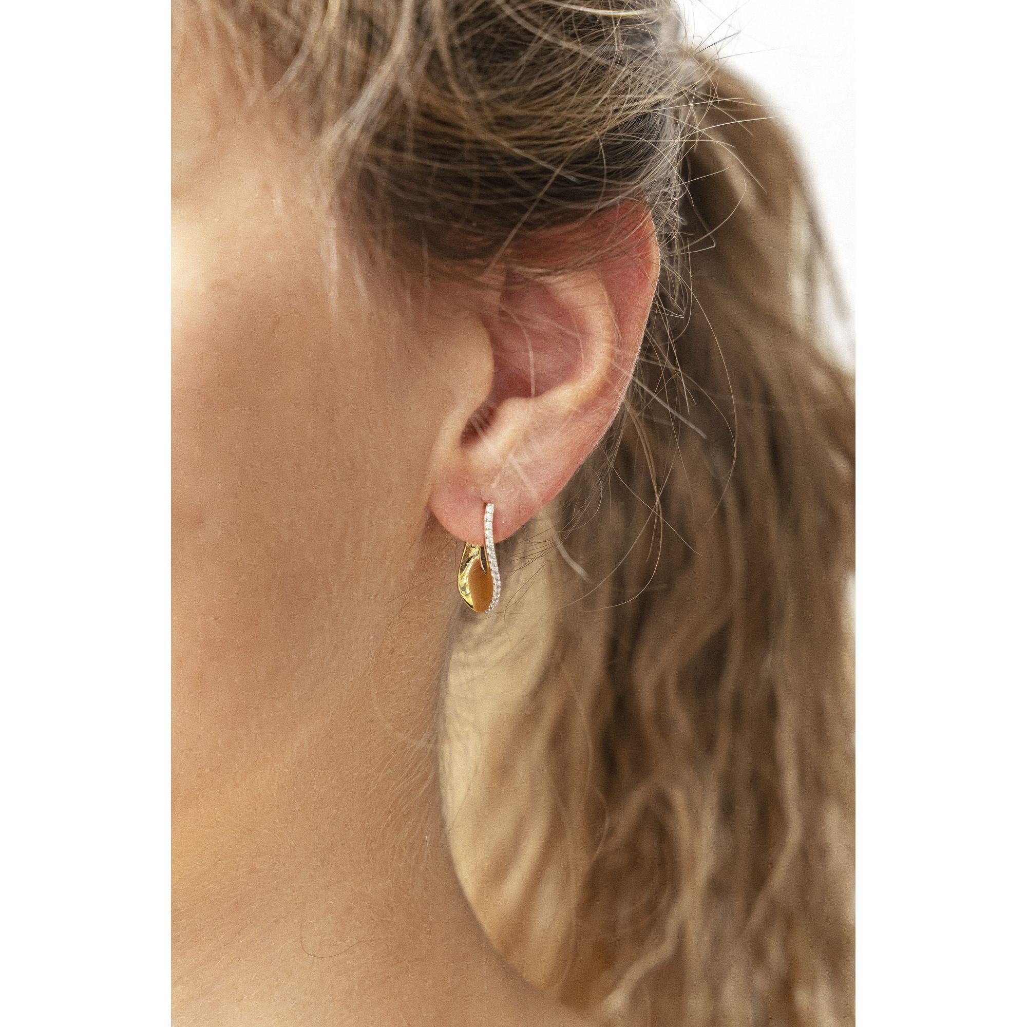 CELESTA Paar Creolen »375/- Gelbgold Zirkonia«