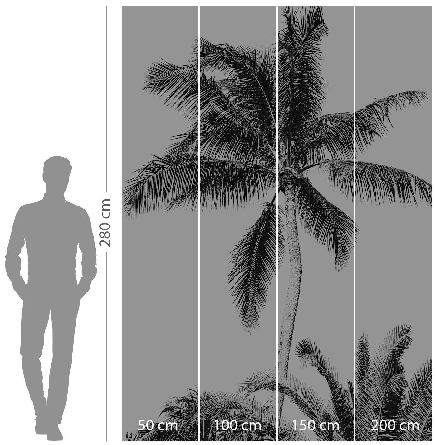 Komar Vliestapete »Digitaldruck Vlies -  Retro Palm - Größe 200 x 280 cm« bedruckt glatt Kinderzimmer