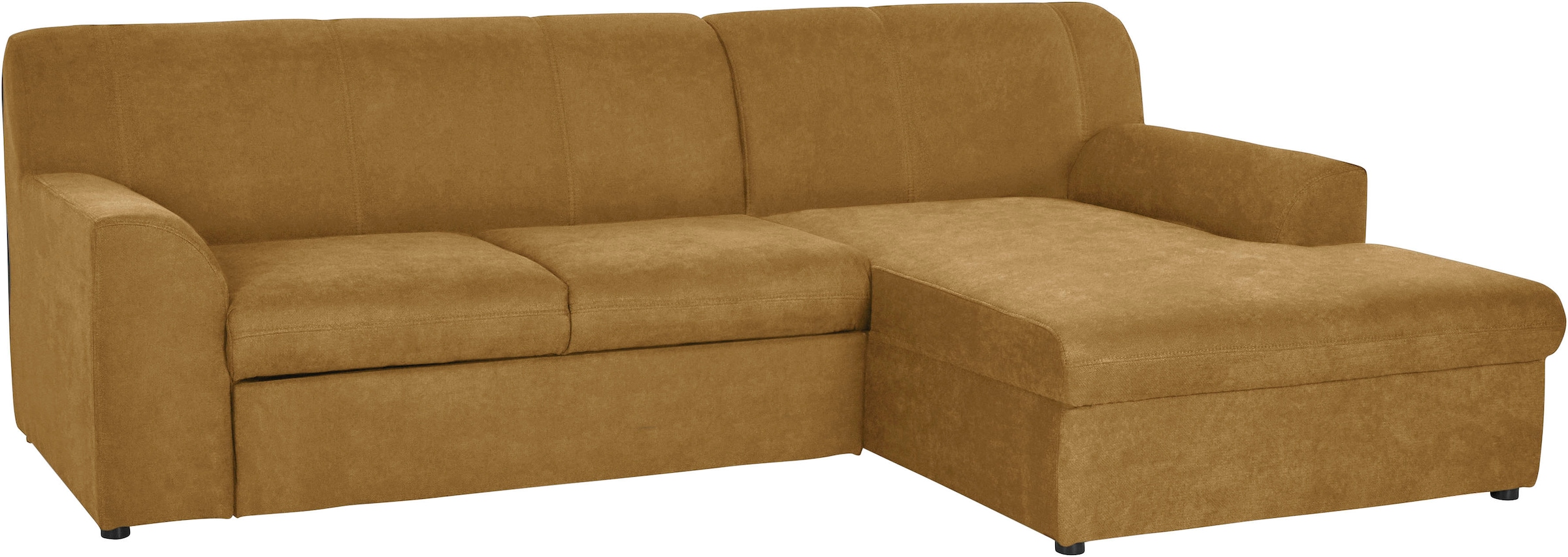 DOMO collection Ecksofa »Topper, elegant und zeitlos, kompaktes Stellmaß 245/155cm, L-Form«, mit Recamiere, wahlweise mit Schlaffunktion