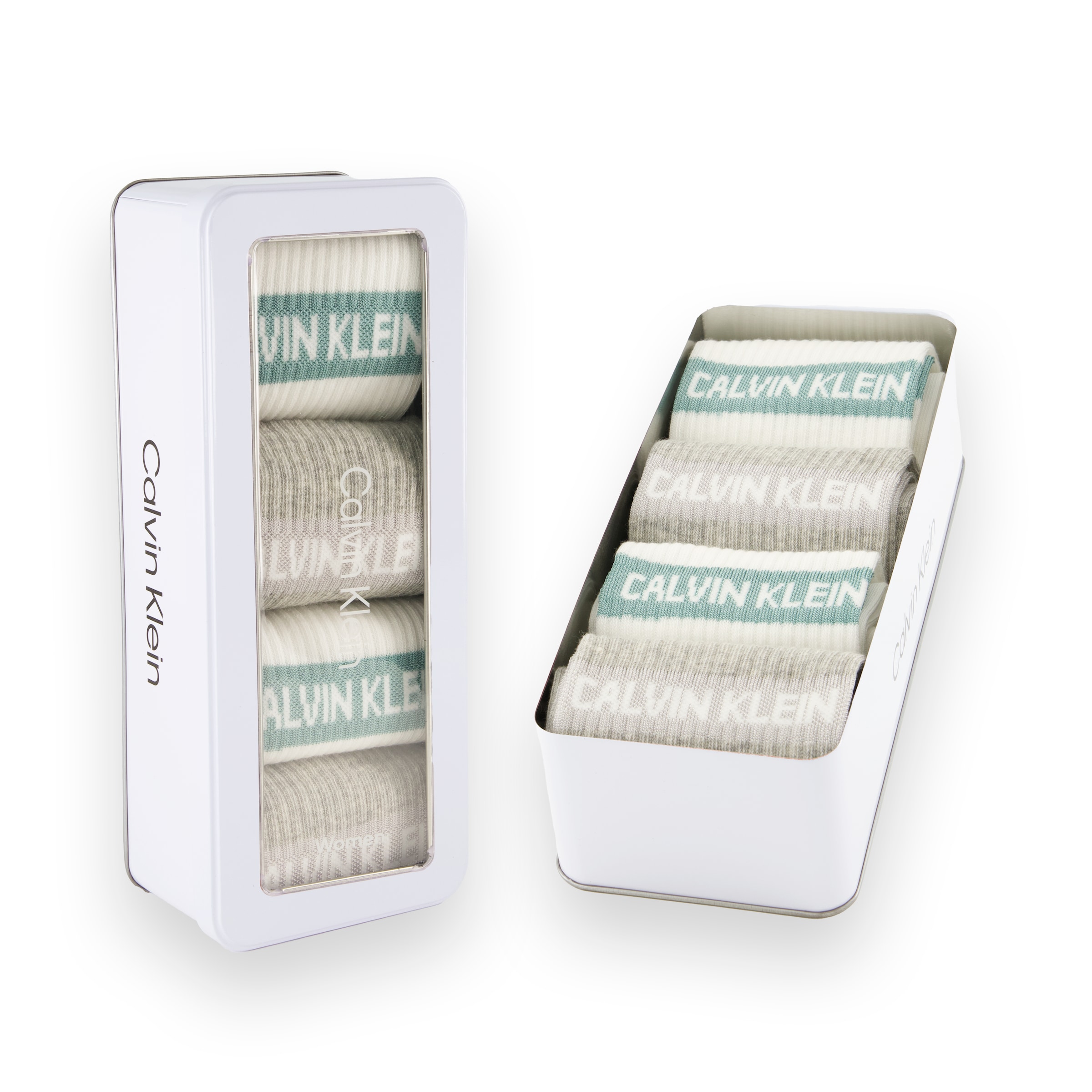 Calvin Klein Jeans Socken »CKJ WOMEN SOCK 4P GIFTBOX STRIPE LOGO«, (4er Pack)