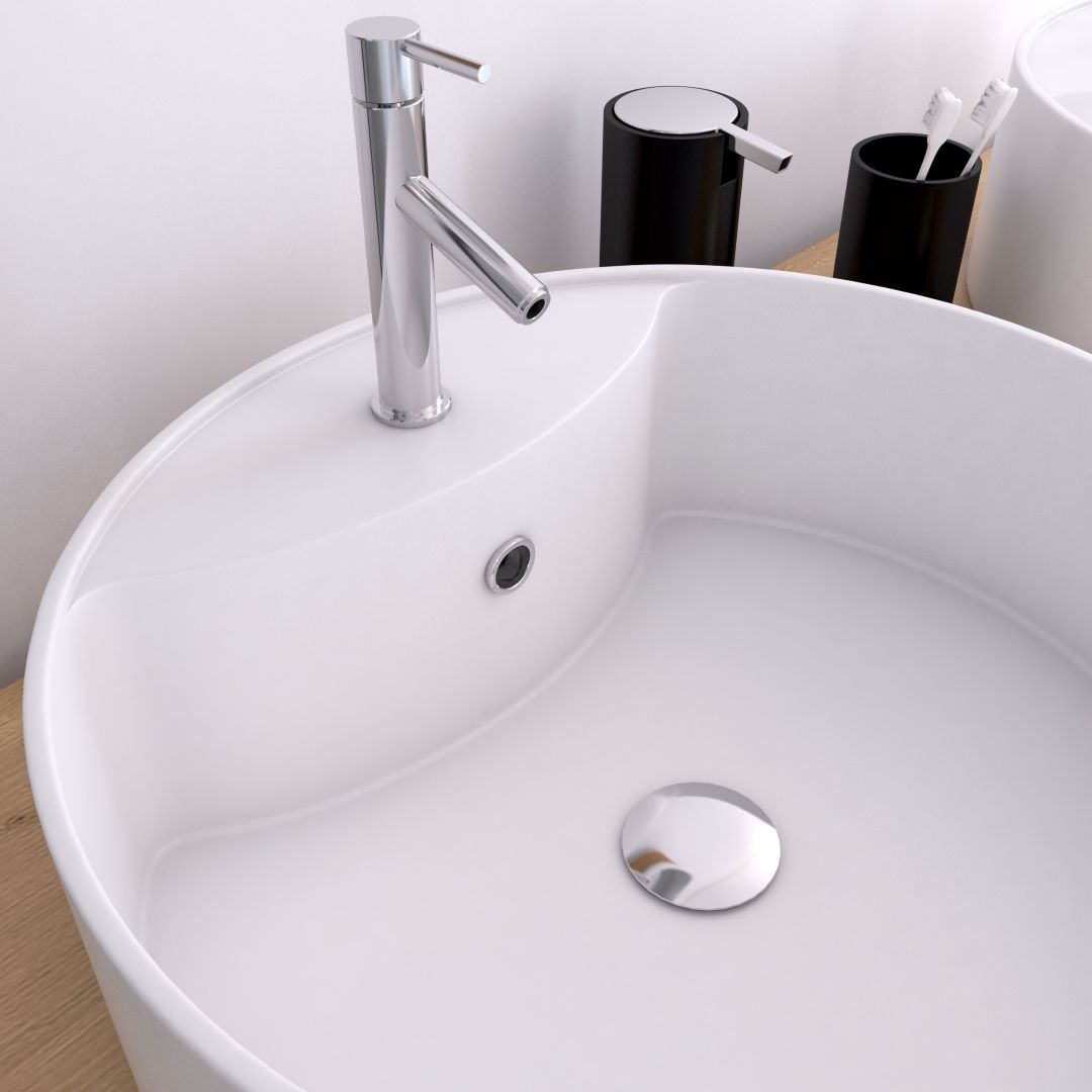 Marwell Aufsatzwaschbecken »FJORD« 40 cm rund, mit Pop-up Ventil