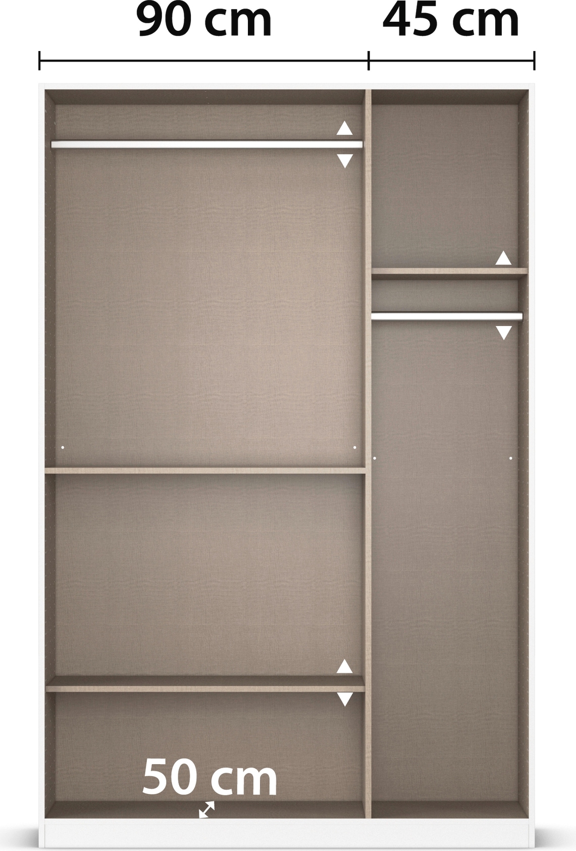 rauch Schlafzimmer-Set »Komplettzimmer Komplettschlafzimmer Schlafzimmer-Set (3-St.) MAIKA«, (Set, 3 tlg.), Schrank 3 Breiten, 2 Höhen, Bett 100 cm, Nachttisch MADE IN GERMANY