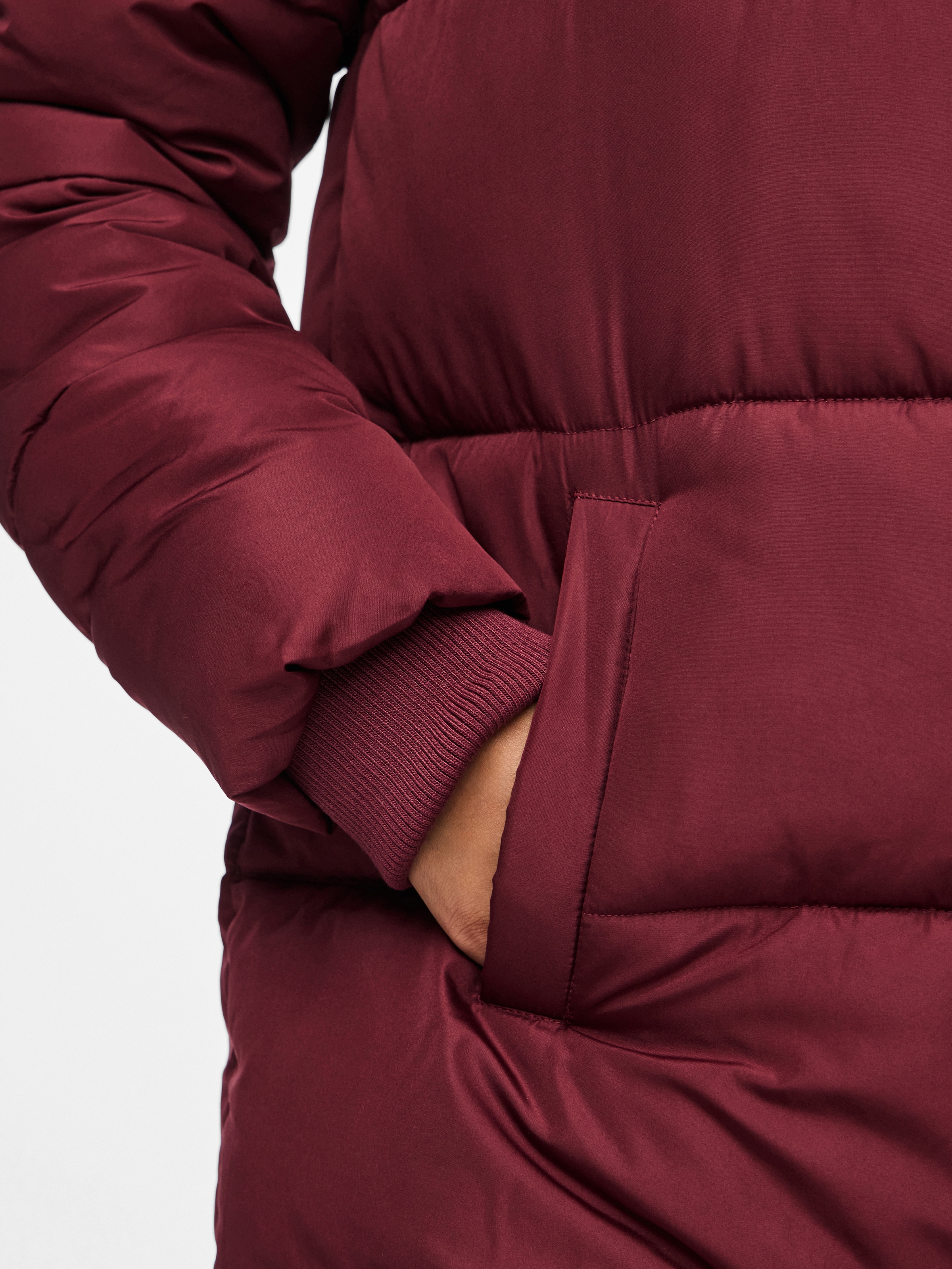 pieces Steppmantel »PCBEE NEW LONG PUFFER JACKET NOOS BC« Kunstfaser