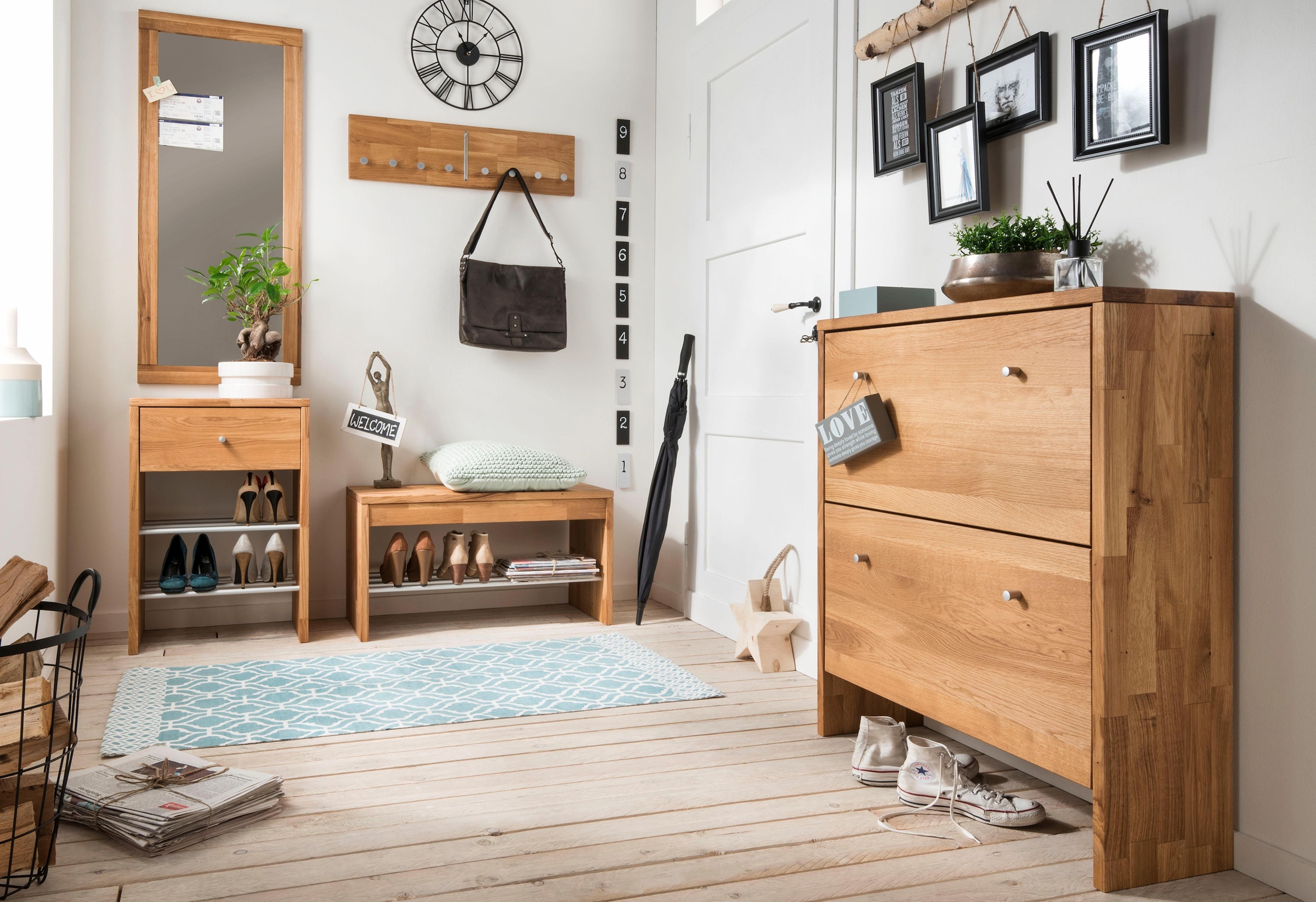 Home affaire Kombikommode »Dura Kommode Schrank Schuhschrank«, aus FSC®-zertifizierten Massivholz, Breite 82 cm