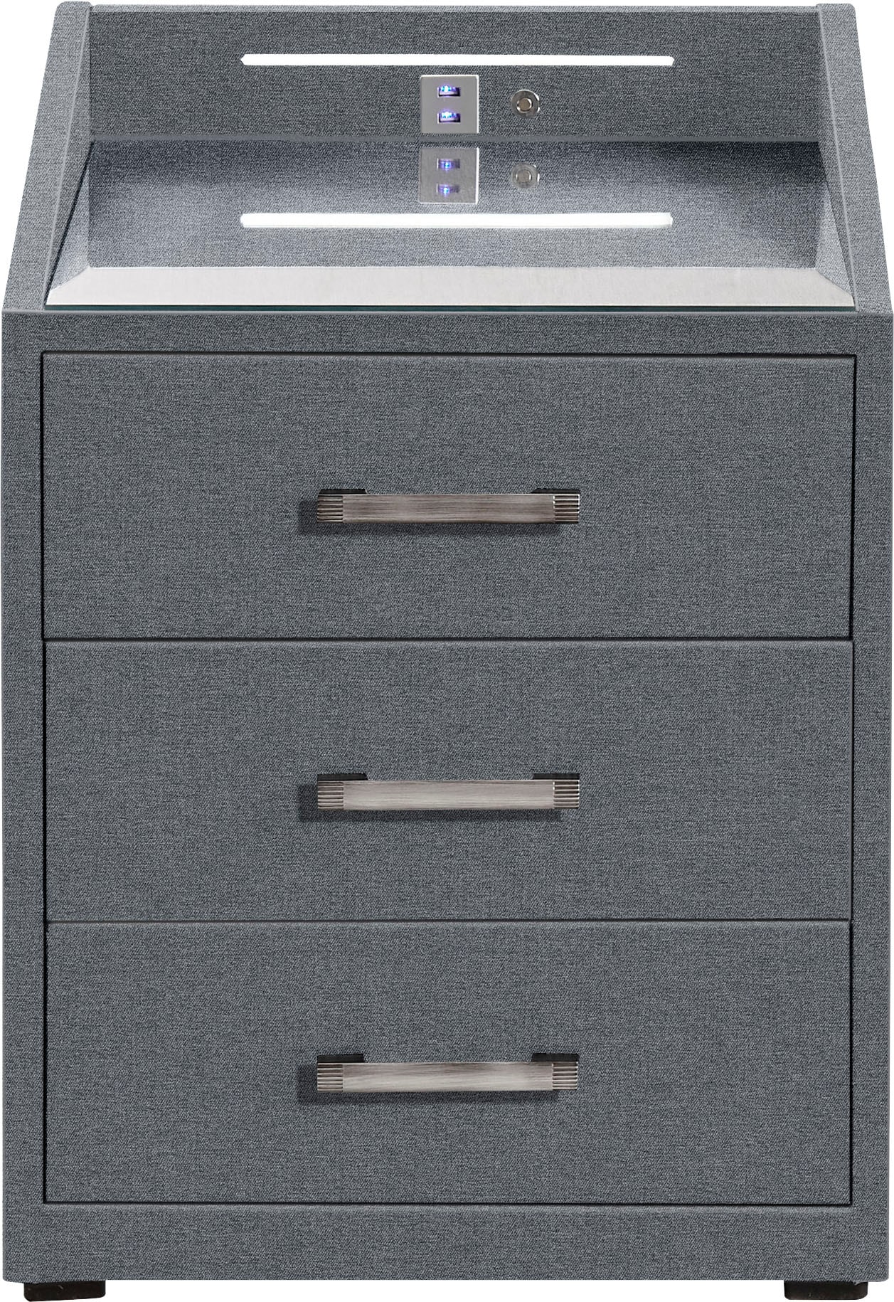 ED EXCITING DESIGN Nachtkonsole »Moon«, mit LED-Beleuchtung und USB-Anschluss & USB-C-Anschluss