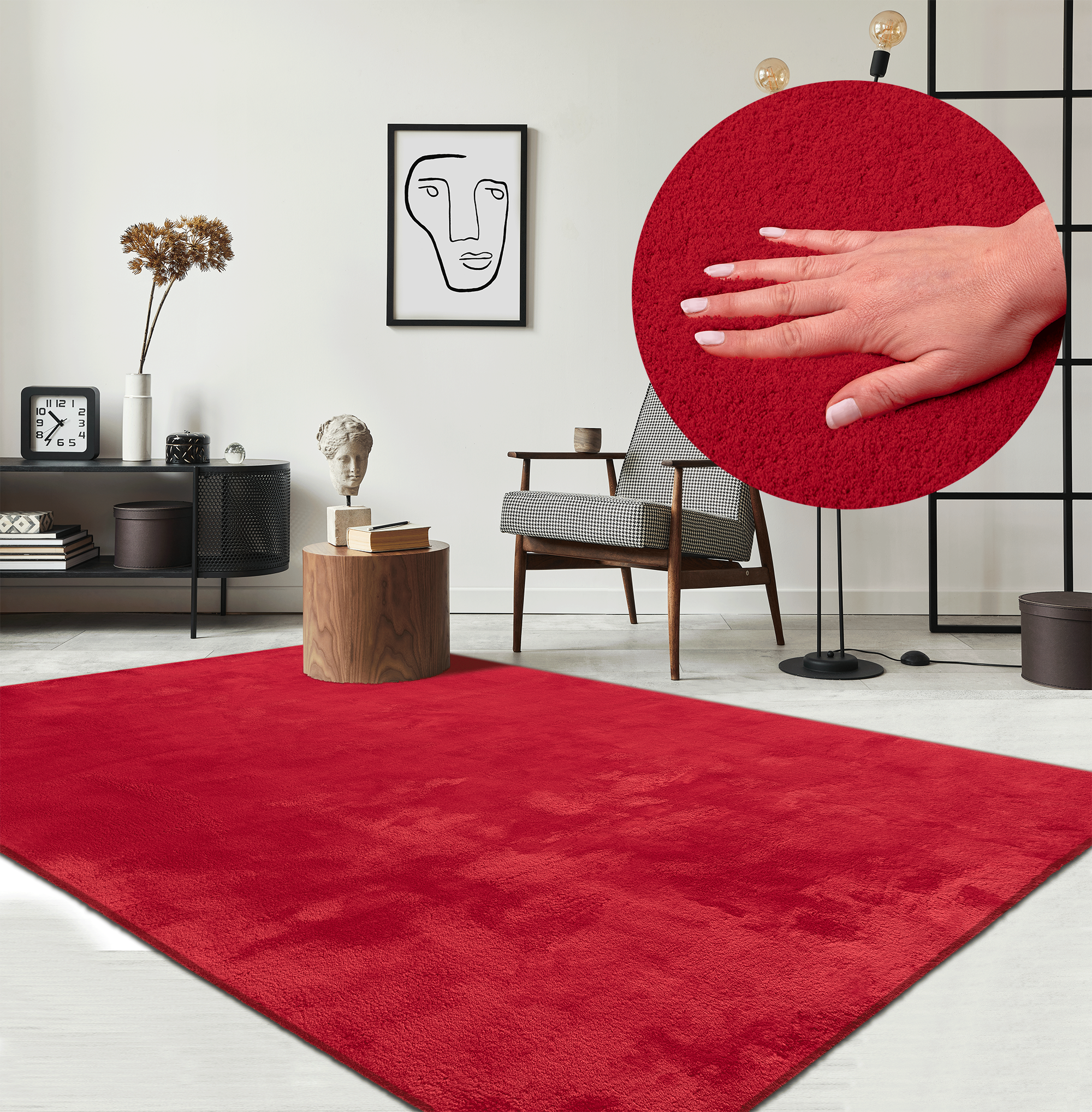the carpet Teppich »Relax«, rechteckig, 16 mm Höhe, waschbarer Wohnzimmer Teppich modern rutschfest