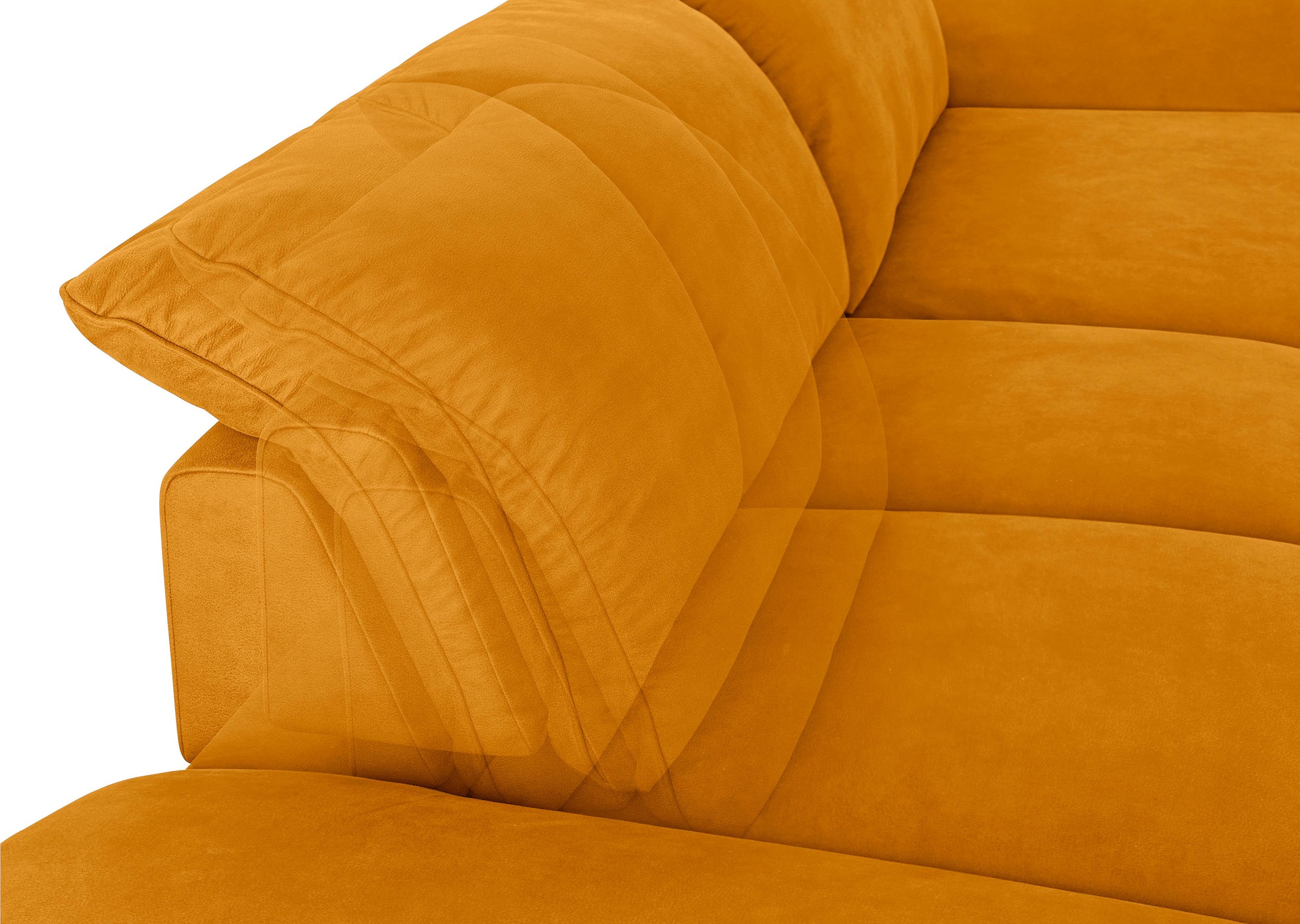 W.SCHILLIG Ecksofa »enjoy&MORE, Designsofa, elegant und bequem, L-Form«, mit Sitztiefenverstellung, Füße Chrom glänzend, Breite 310 cm