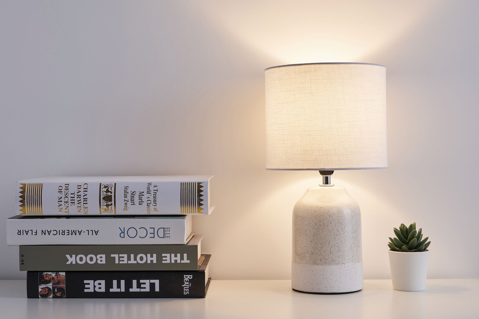 Pauleen LED Tischleuchte »Sandy Glow«, 1 flammig, Leuchtmittel E14 | Leuchtmittel wechselbar, E14, 3step dimmbar, Keramik, Stoffschirm Leuchtmittel inklusive