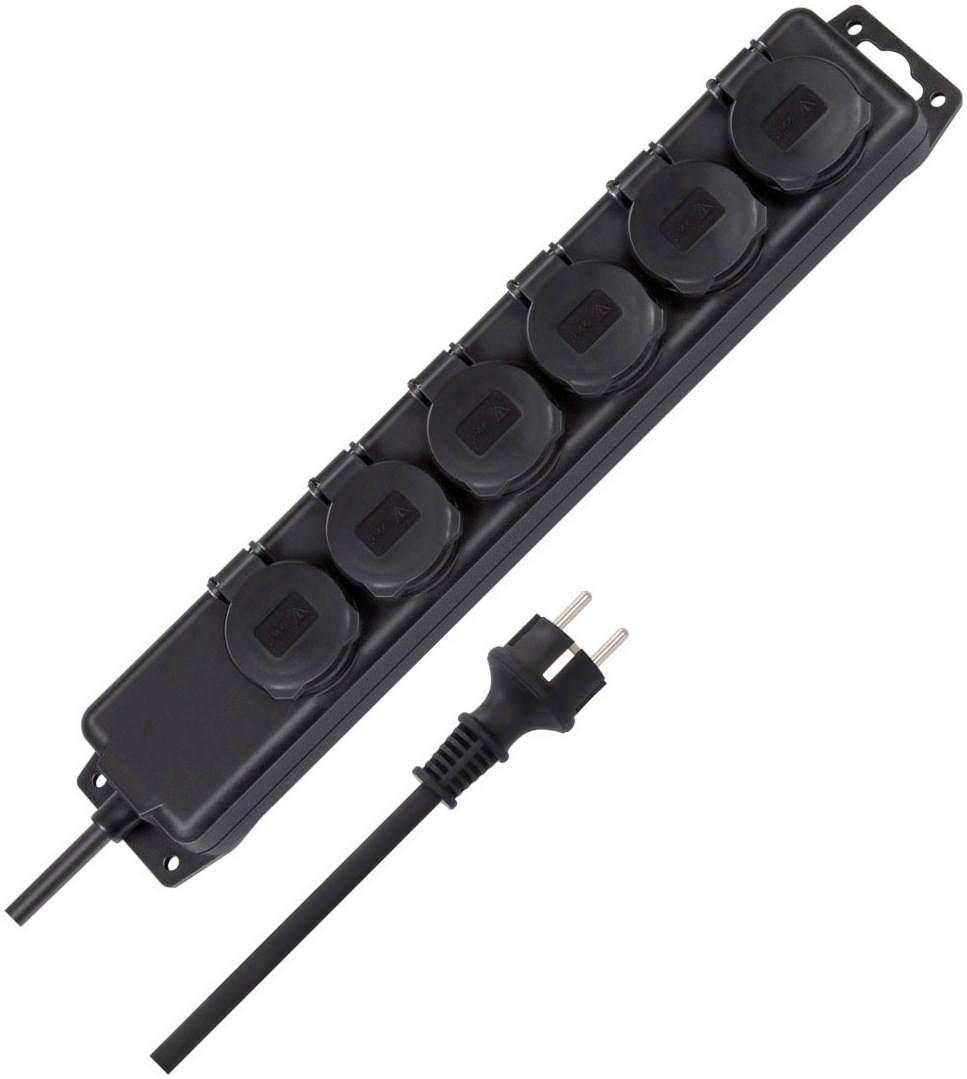 Brennenstuhl Steckdosenleiste »Steckdosenverteiler 6-fach« 6-fach (Klappend günstig online kaufen