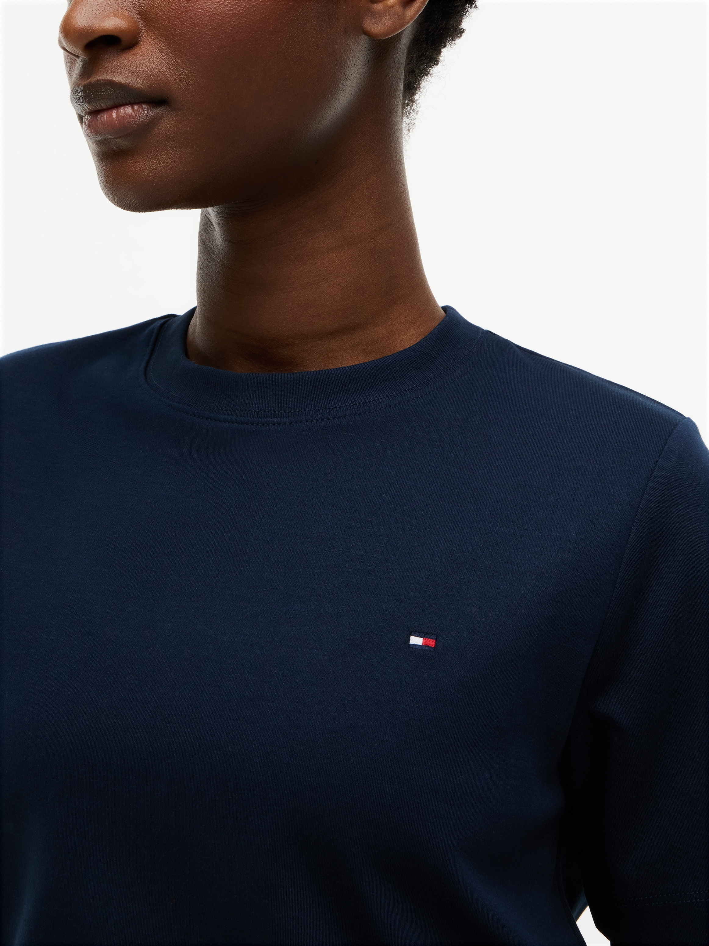 Tommy Hilfiger Kurzarmshirt »INTERLOCK BOXY C-NK SS TEE« Baumwolle